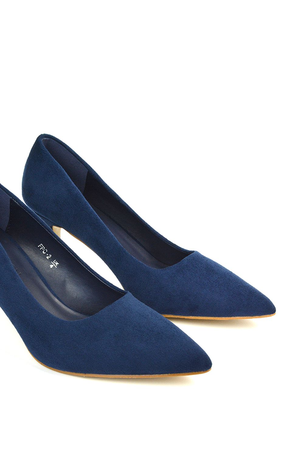 XY London 'Lisa' Slip On Pointed Toe Court Shoe Pumps With Stiletto Mid Heel image 4