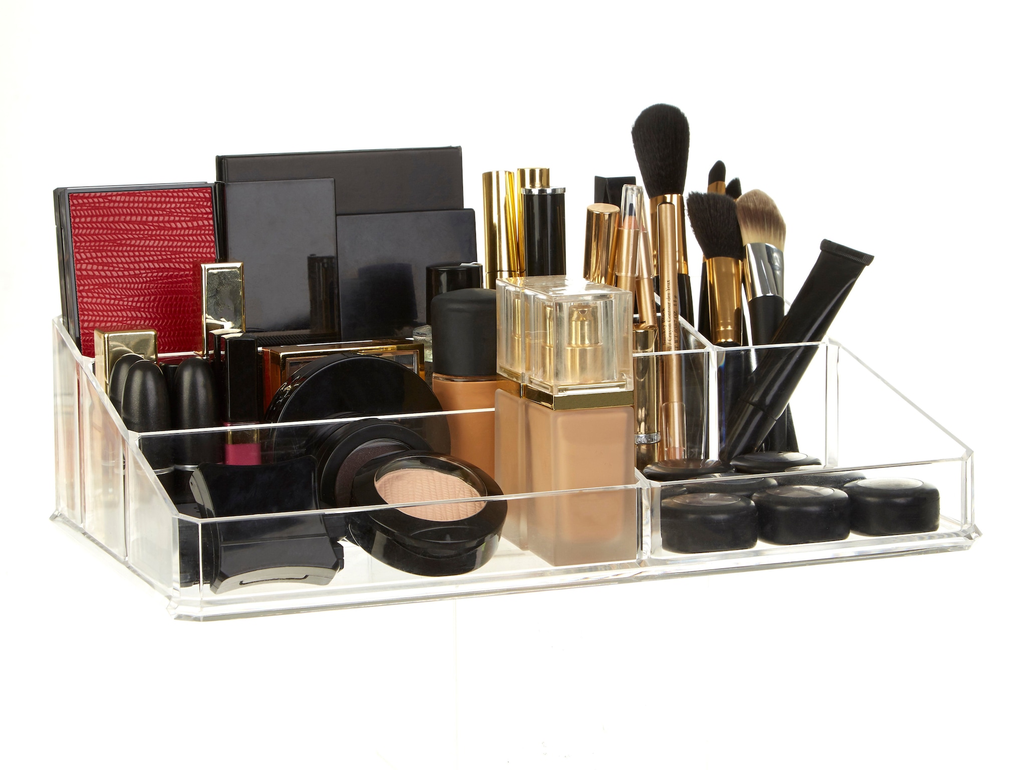 Orsina Ample Storage 9 Compartment Cosmetics Organiser, Elegant Makeup Vanity Organiser, Versatile Makeup Organizer image 3