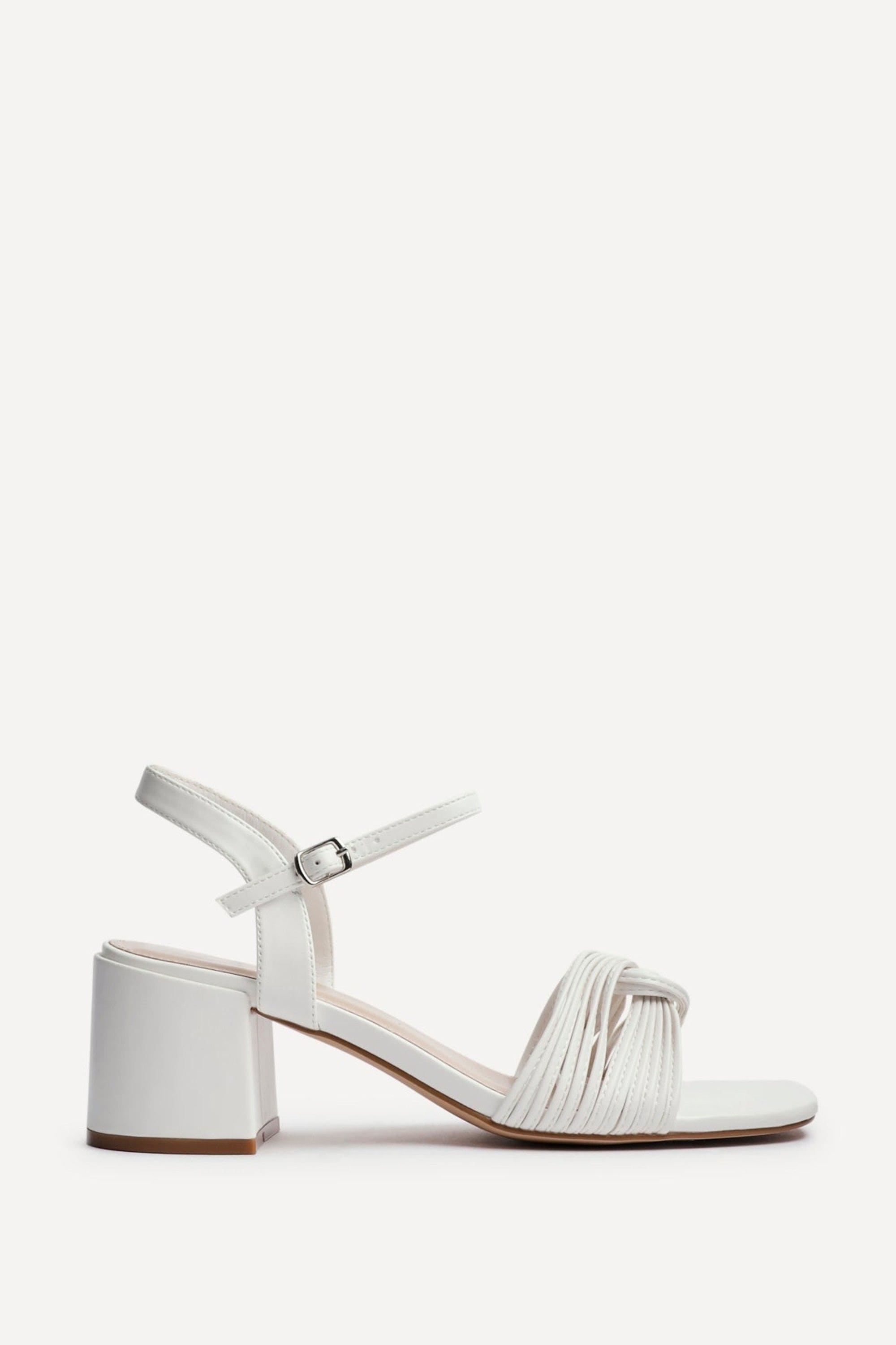 Linzi Susanna White Faux Leather Block Heeled Sandal image 1
