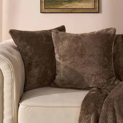 OHS 2 Pack of Waffle Fleece Square Cushion Covers