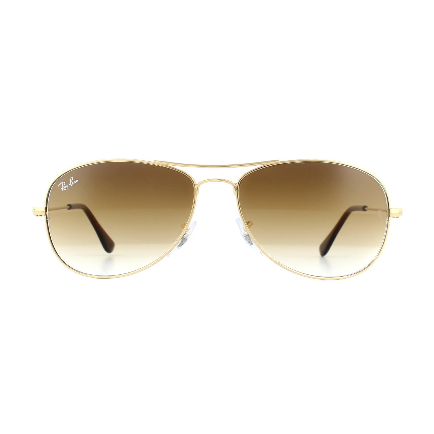 Ray-Ban Aviator Gold Brown Gradient Sunglasses