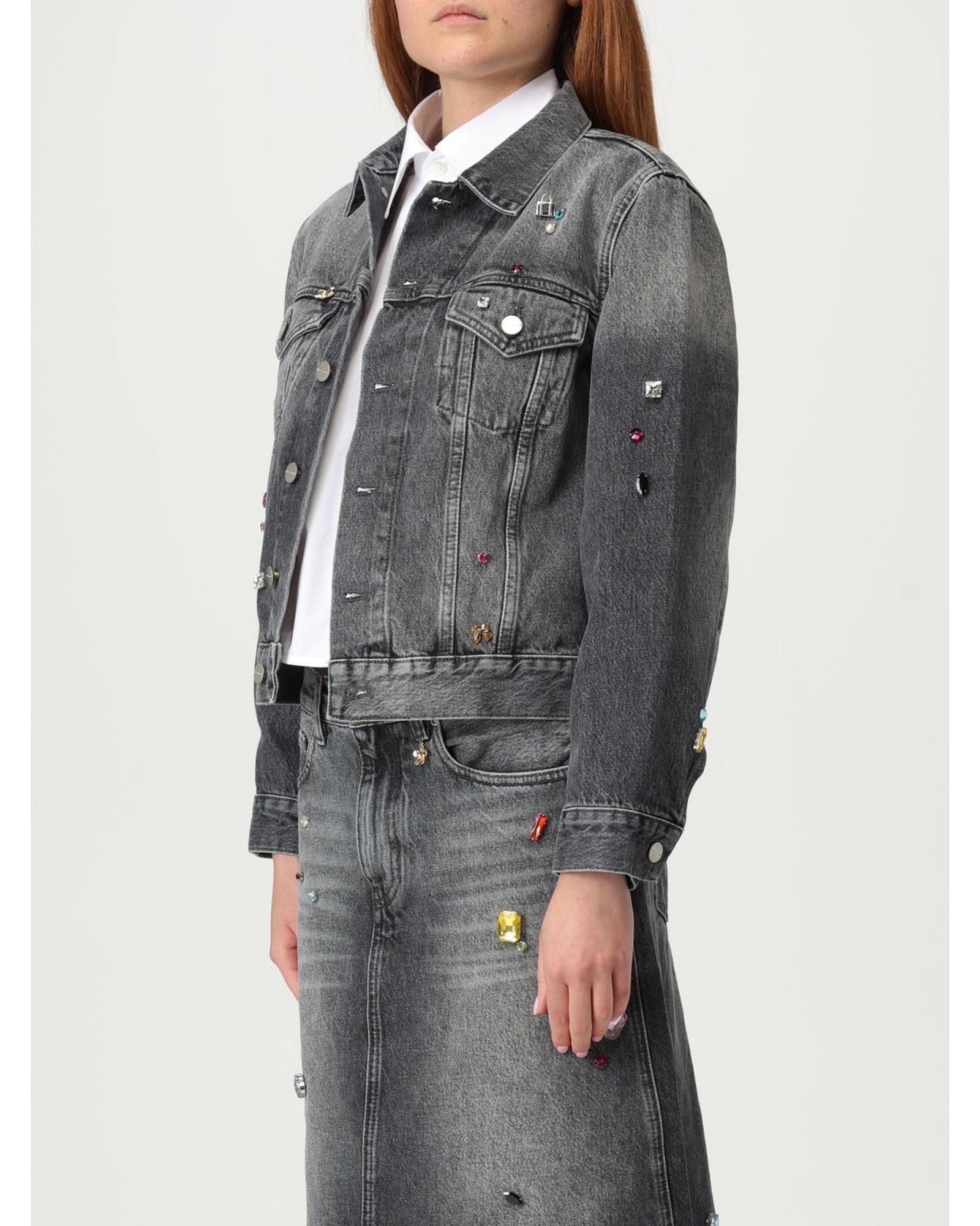 Marc Jacobs Embellished Denim Jacket Wo - Black image 4
