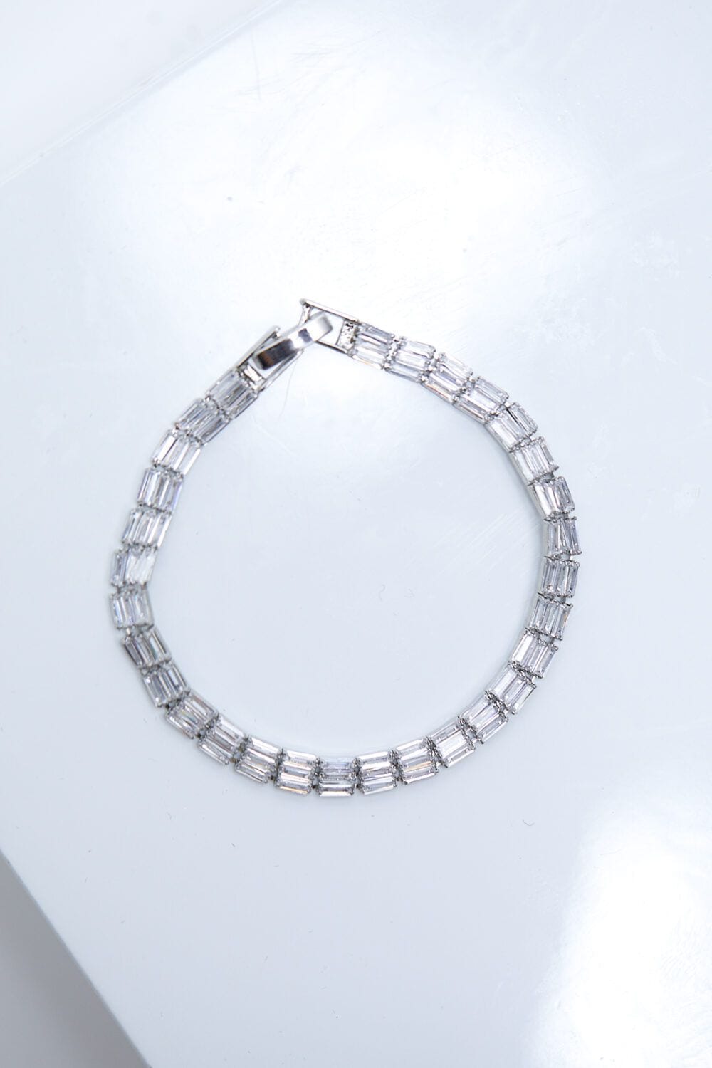 Jon Richard Rhodium Plated Multi Baguette Bracelet image 3