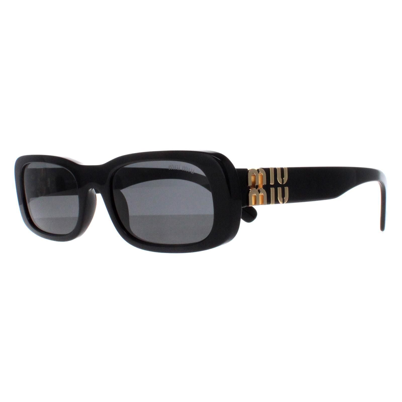 Miu Miu Rectangle Black Dark Grey MU08ZS image 3
