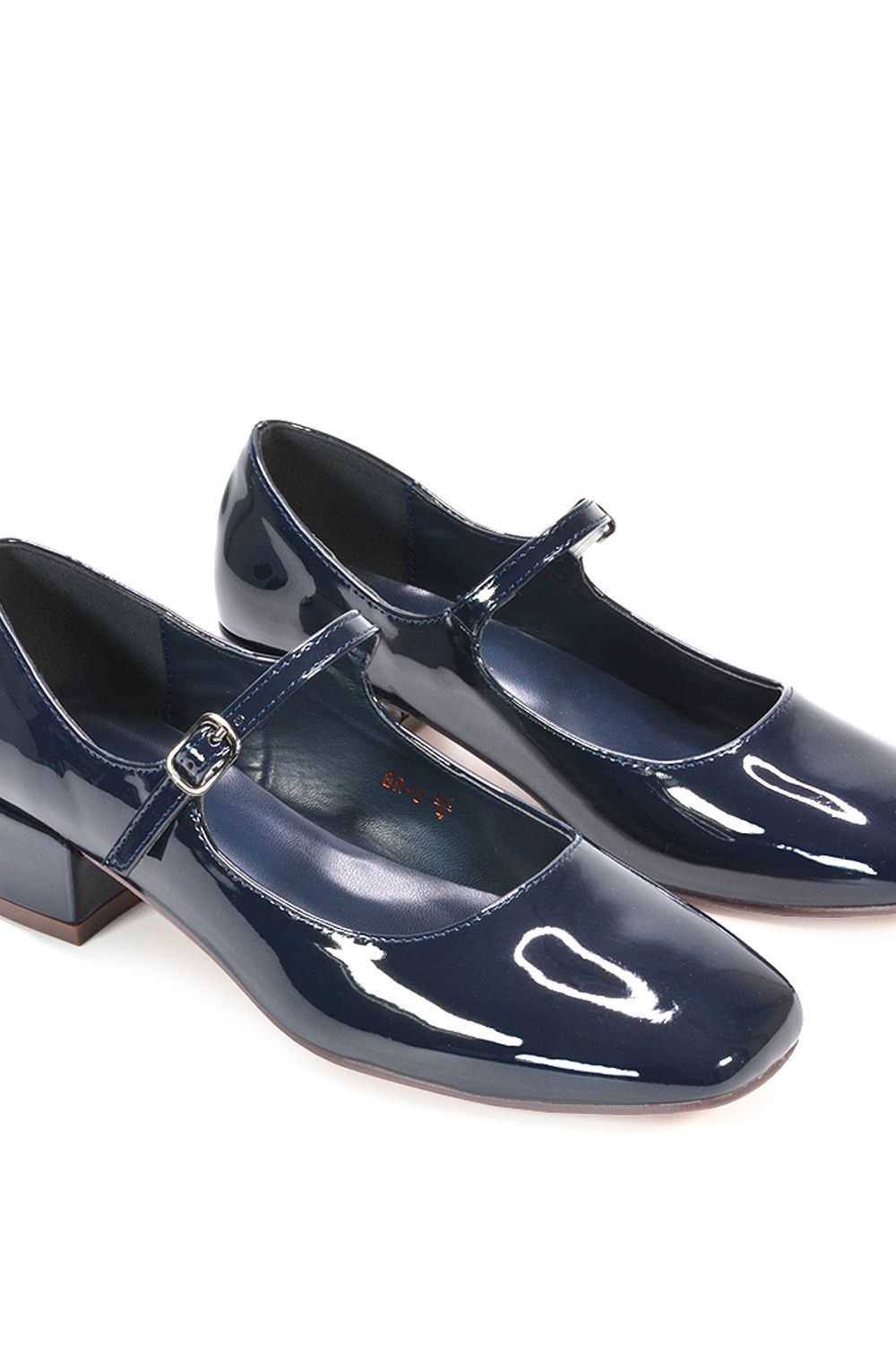 XY London 'Jenna' Mary Jane Square Toe Low Heel Buckle Strap Court Shoes image 5