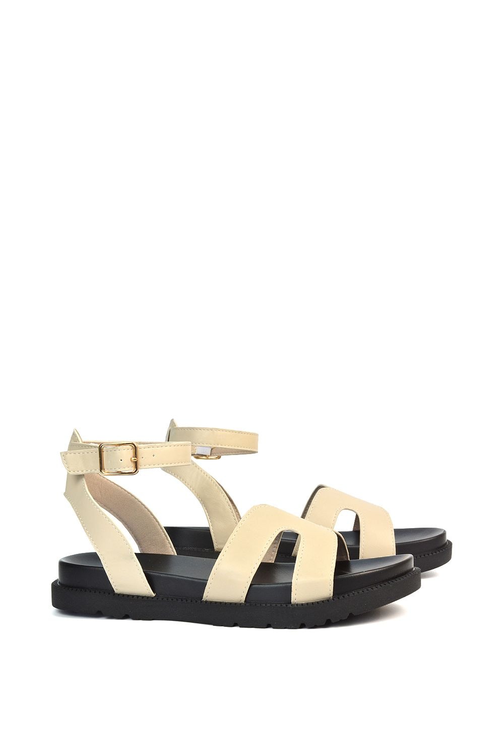 XY London 'Angie' Flat Strappy Flexible Flatform Open Toe Sandals image 4