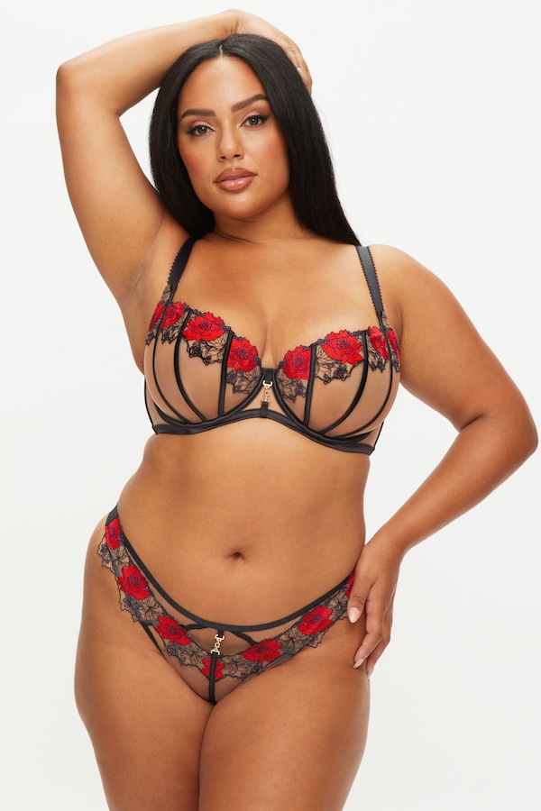 Ann Summers Caged Rose Non Padded Fuller Bust Balcony Bra