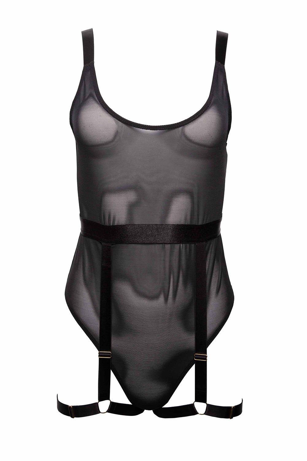 Playful Promises Dolly Black Thick Strap 'Bodysuit' image 5