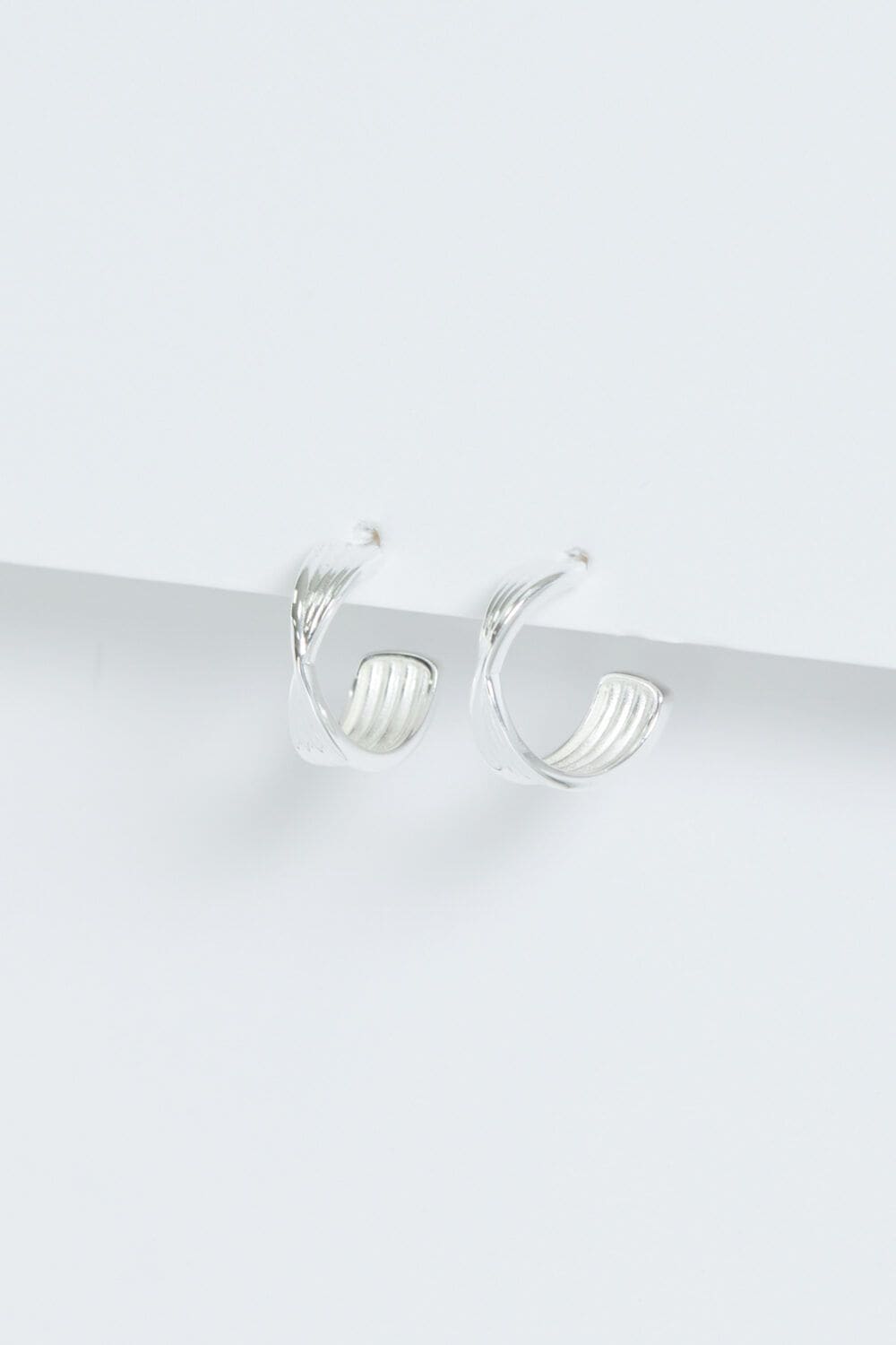 Simply Silver Sterling Silver 925 Polished Twist Hoop Earrings image 4
