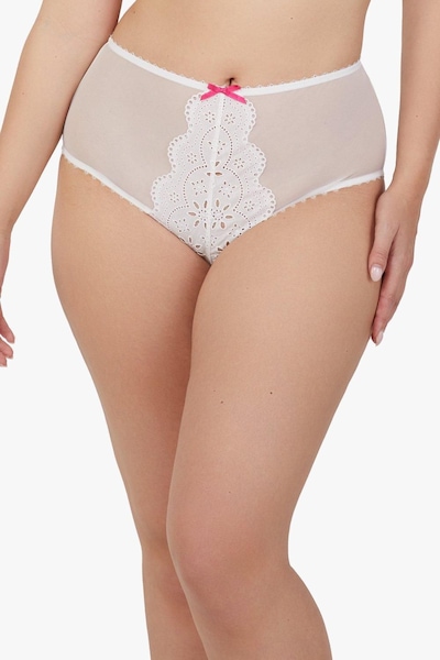 Playful Promises Camille White Broderie High Waisted Brief