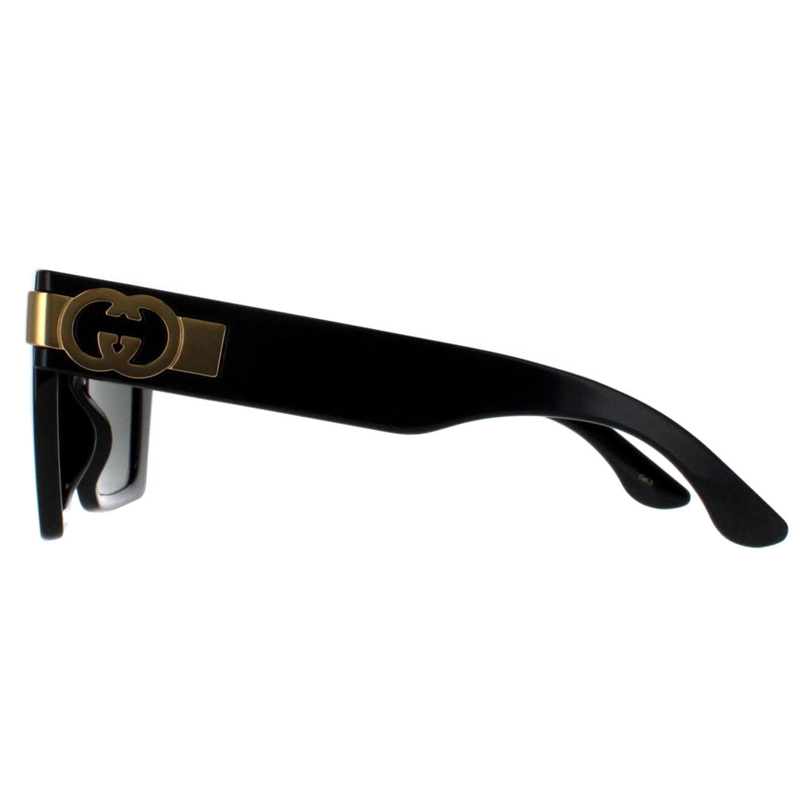 Gucci Square Black with Gold Grey GG1689S image 3