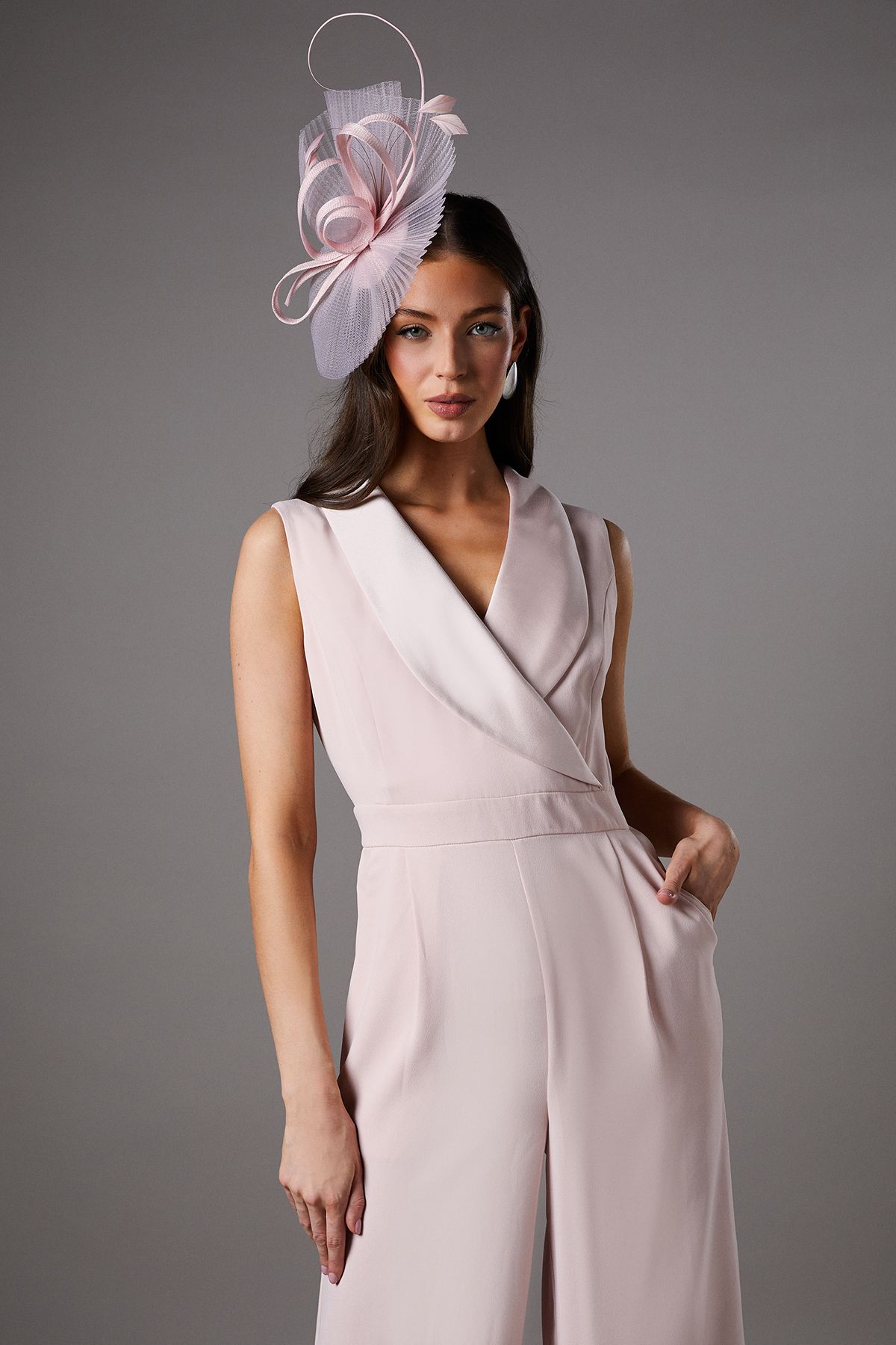 Coast Crepe Wrap Jumpsuit Blush image 2