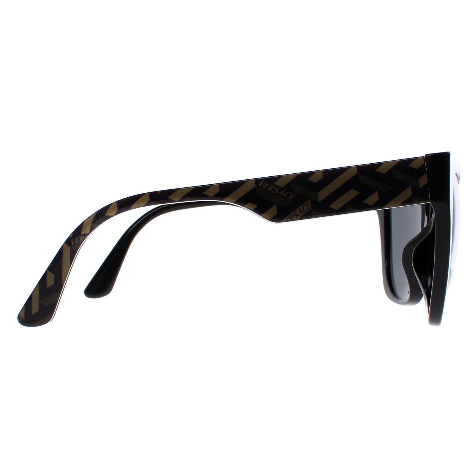 Versace Cat Eye Black Pattern Dark Grey VE4417U image 4