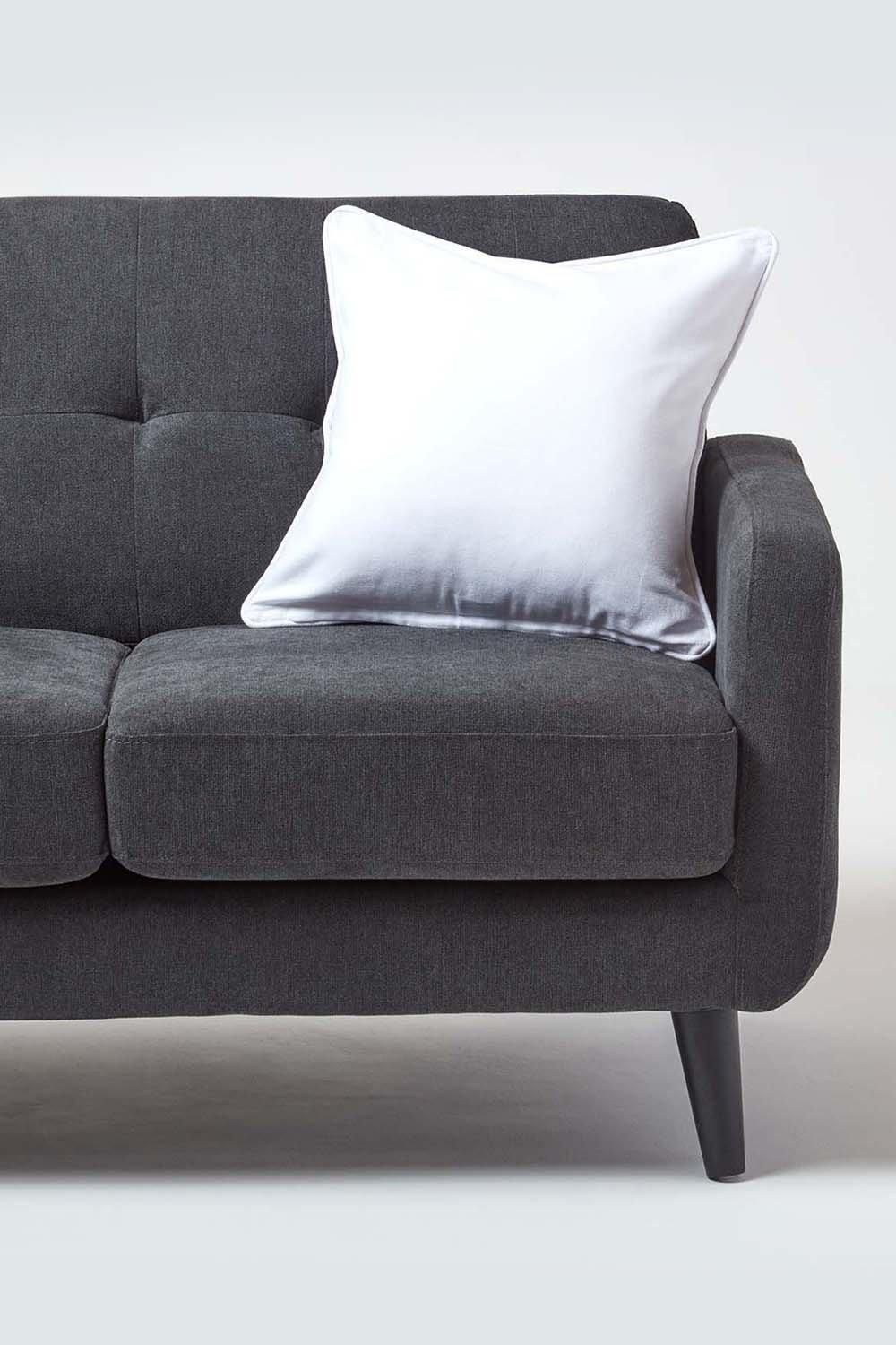 Homescapes Cotton Plain Cushion Cover image 4