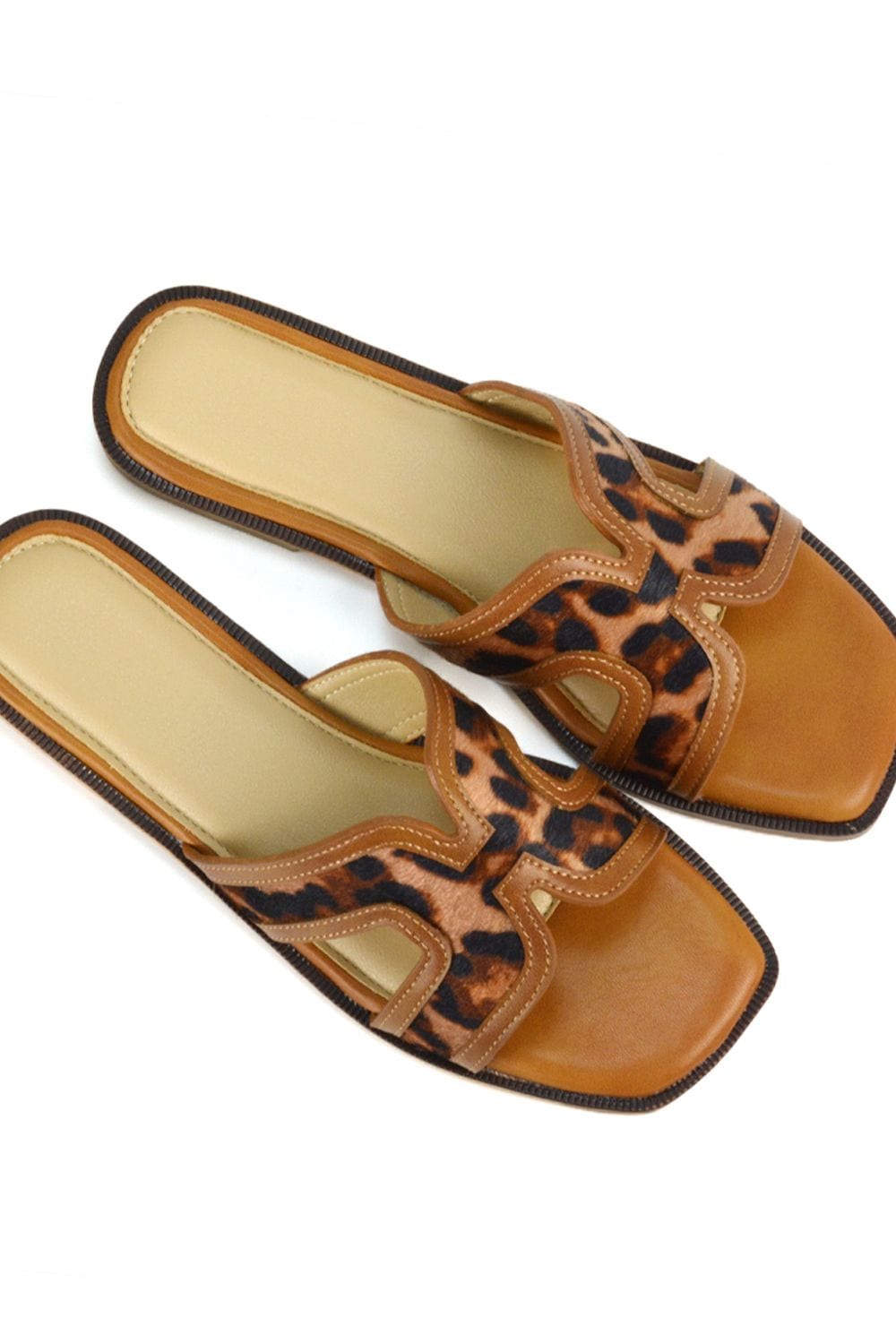 XY London 'Lola' Cut Out Strap Flat Slip On Slider Sandals image 3