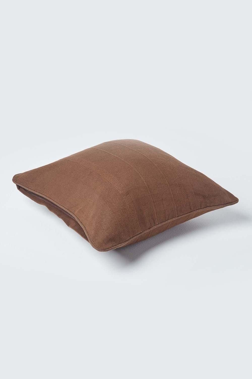 Homescapes Cotton Rajput Ribbed Cushion Cover image 3
