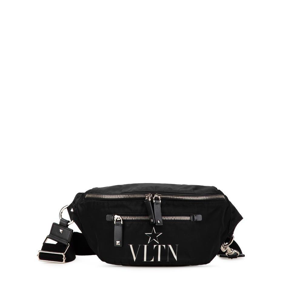 Valentino Preloved Star Logo Belt Bag Wo - Black