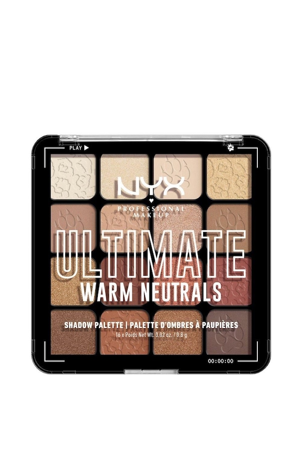 NYX Professional Makeup Ultimate Shadow Palette Vegan 16-Pan Warm Neutrals