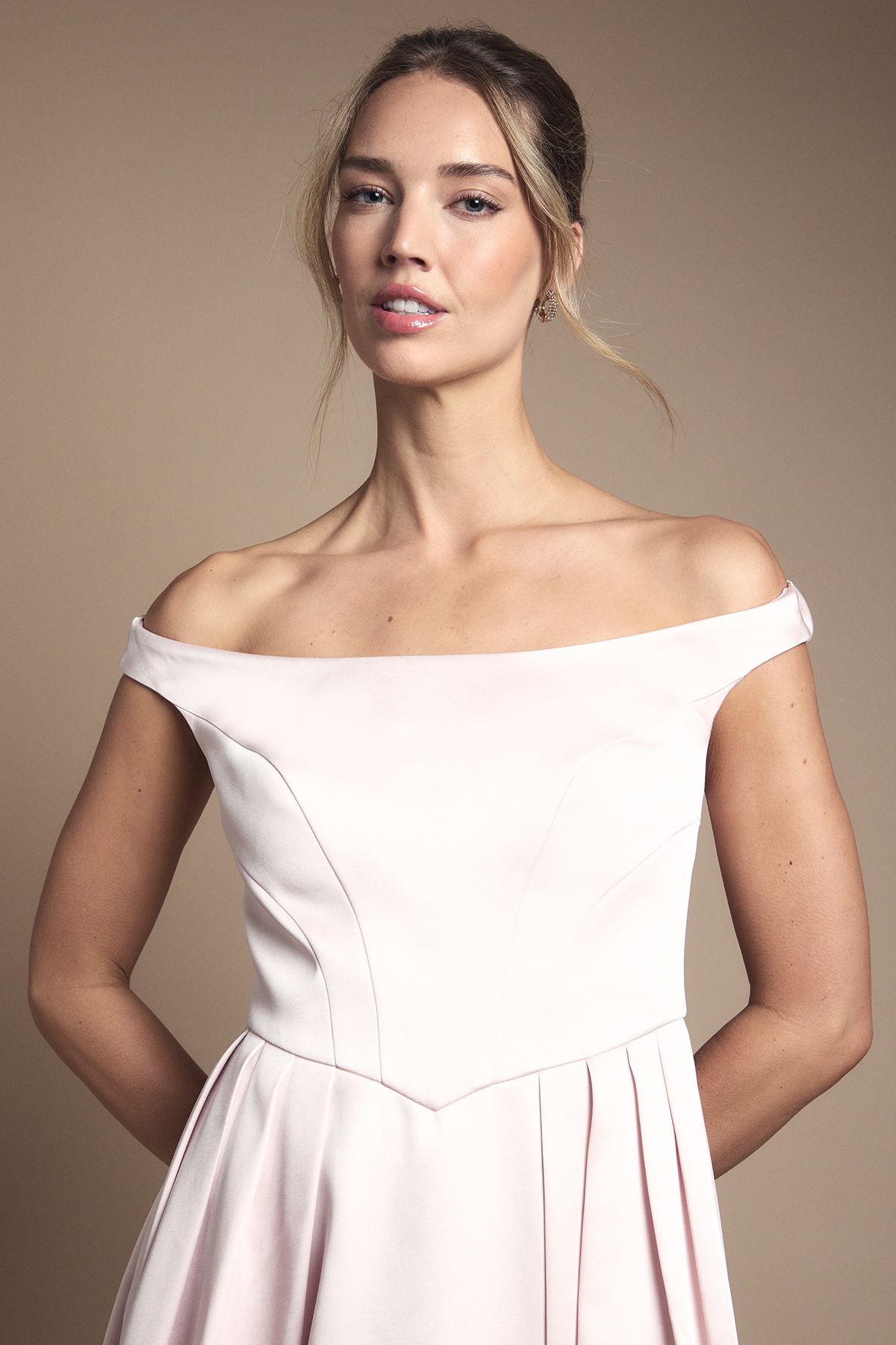 Coast Bandeau Double Layer Skirt Maxi Bridesmaid Dress Blush image 4