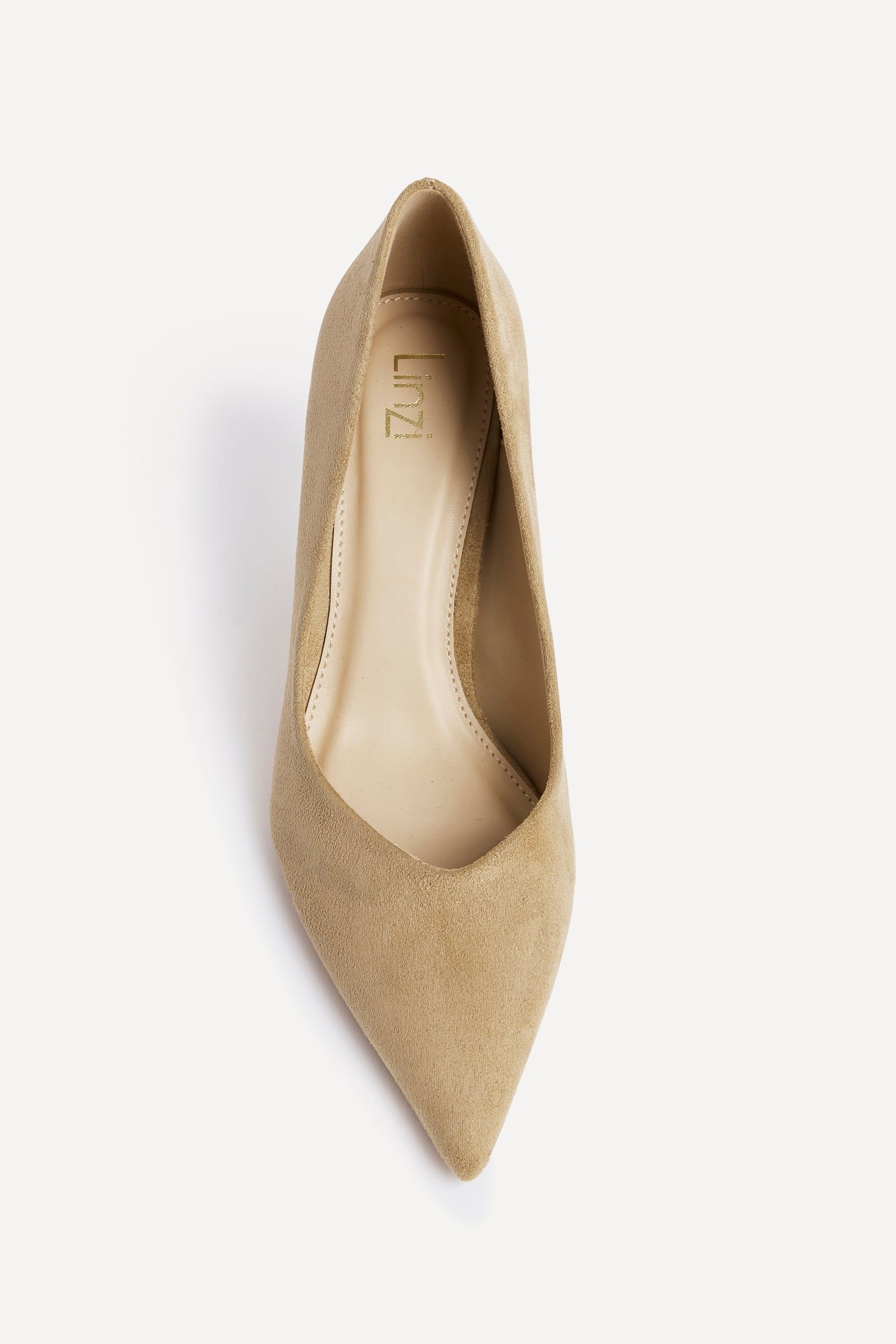 Linzi Classic Camel Faux Suede Court Heels image 4