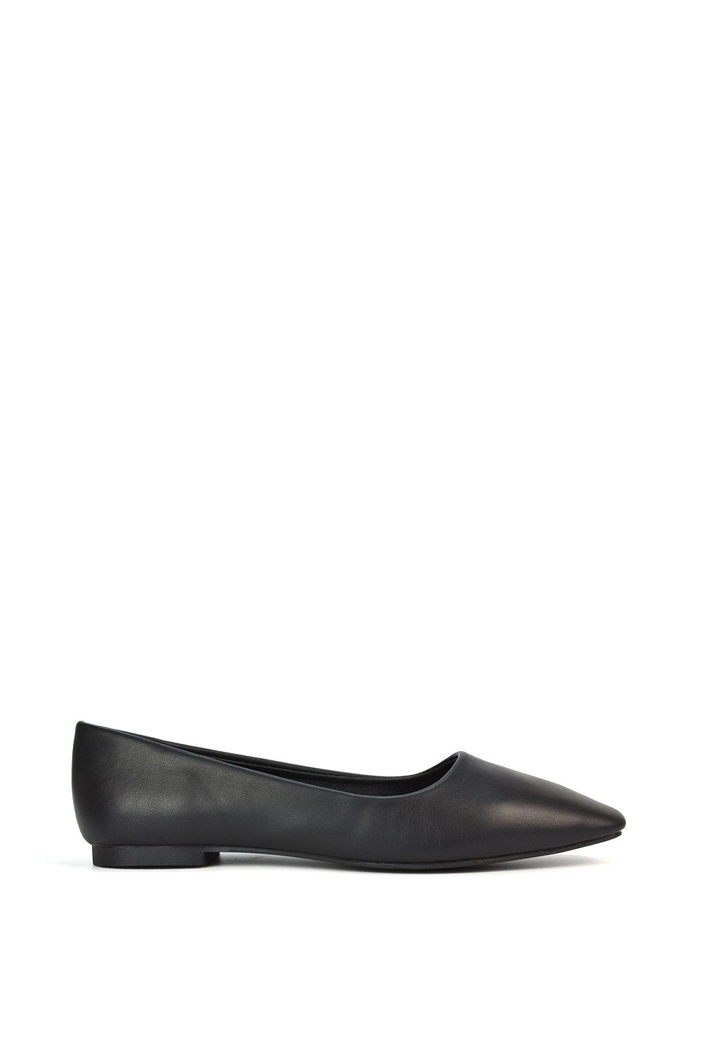 XY London 'Maci' Square Toe Slip On Flat Heel Ballerina Pumps