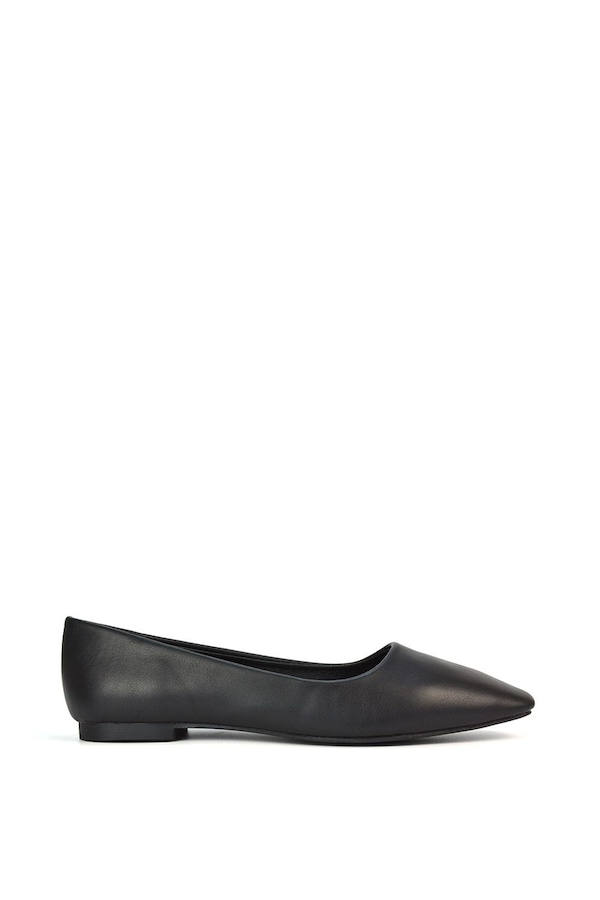 XY London 'Maci' Square Toe Slip On Flat Heel Ballerina Pumps