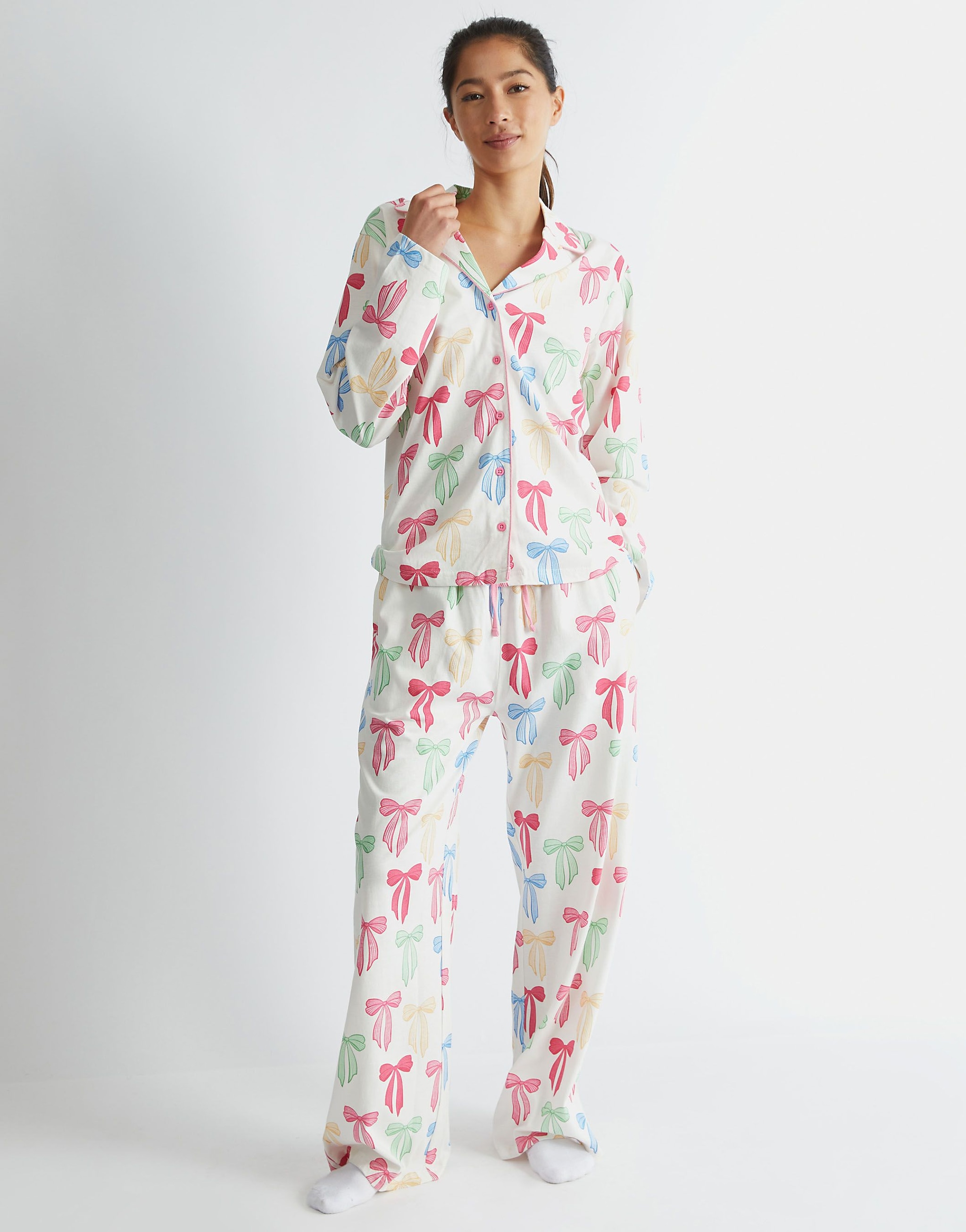 SKINNYDIP Multicolour Bow Pyjama Set image 4