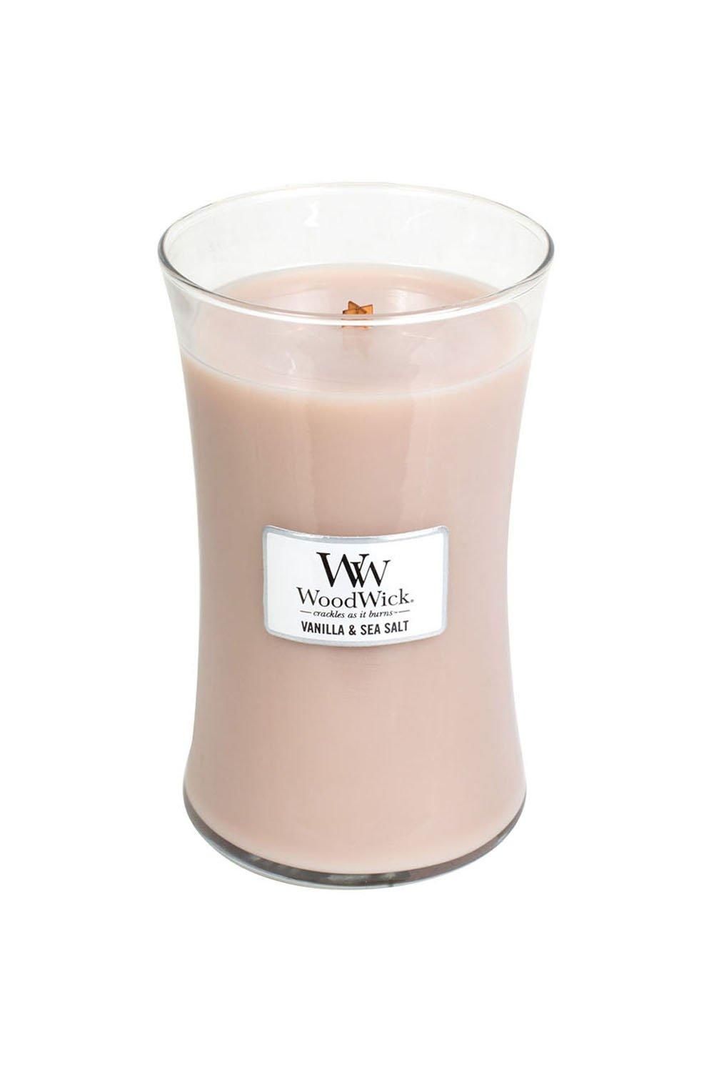 Woodwick Vanilla & Sea Salt Large Candle Pink image 2