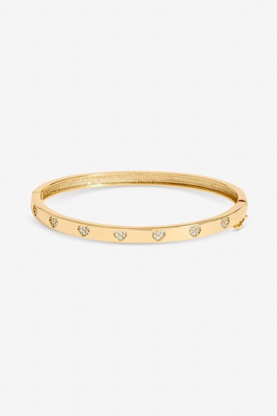 Jon Richard Gold Plated and Crystal Heart Bangle
