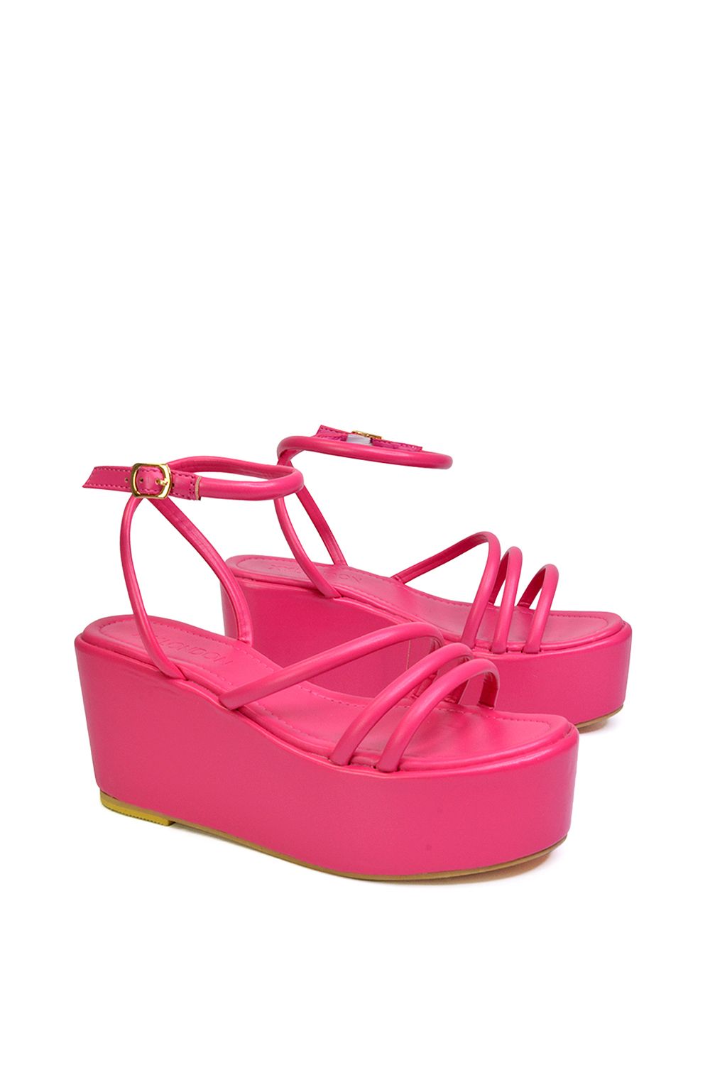 XY London 'Birdie' Ankle Strap Platform Sandal Wedge Heel Flatforms image 4