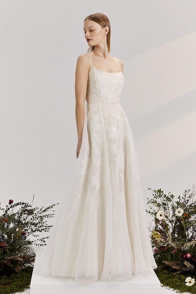 Coast RSN Inspired Corset Maxi Wedding Dress Ivory