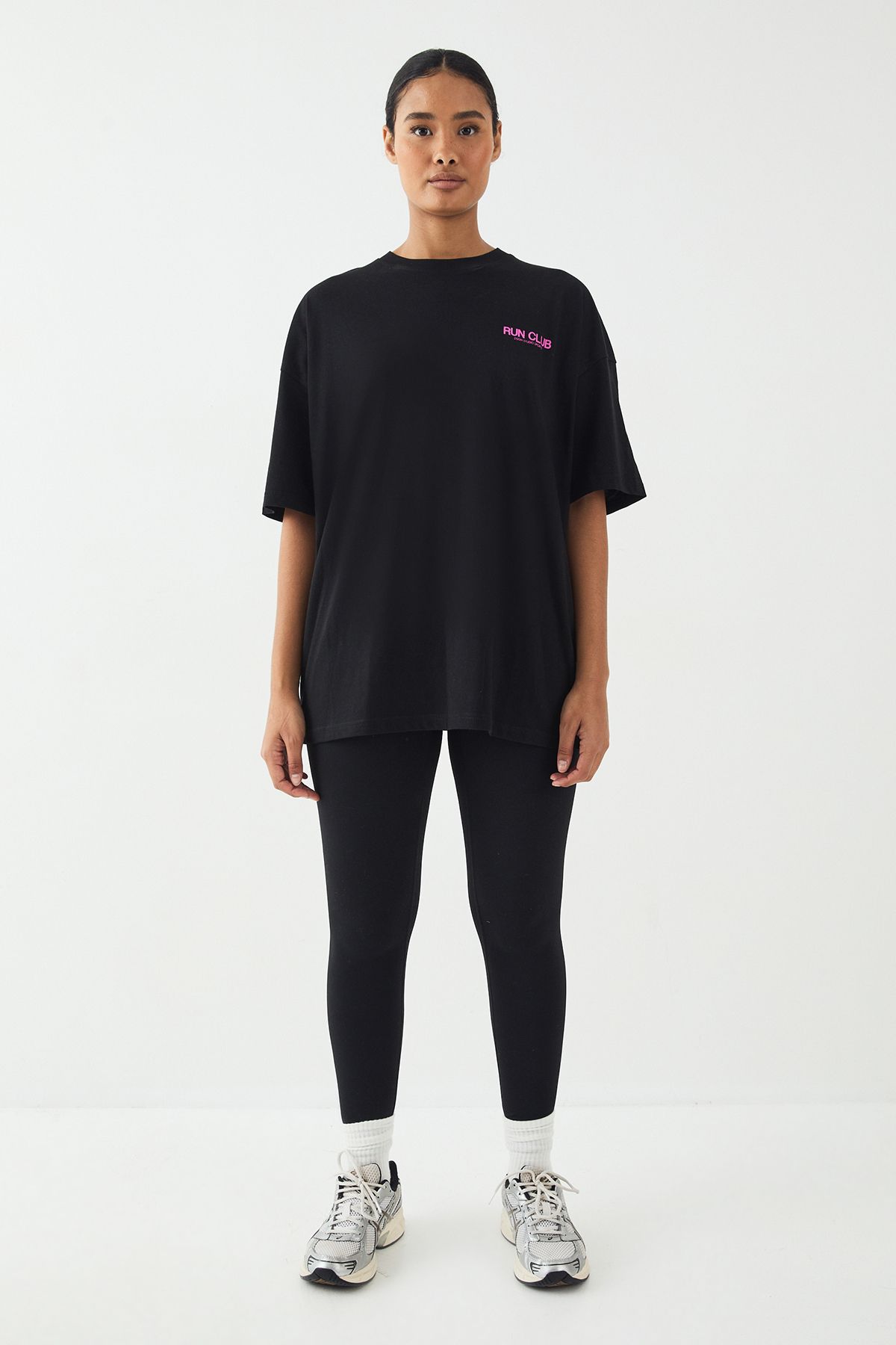 DSGN Studio DSGN Studio Sport Run Club Oversized T-Shirt Black image 5