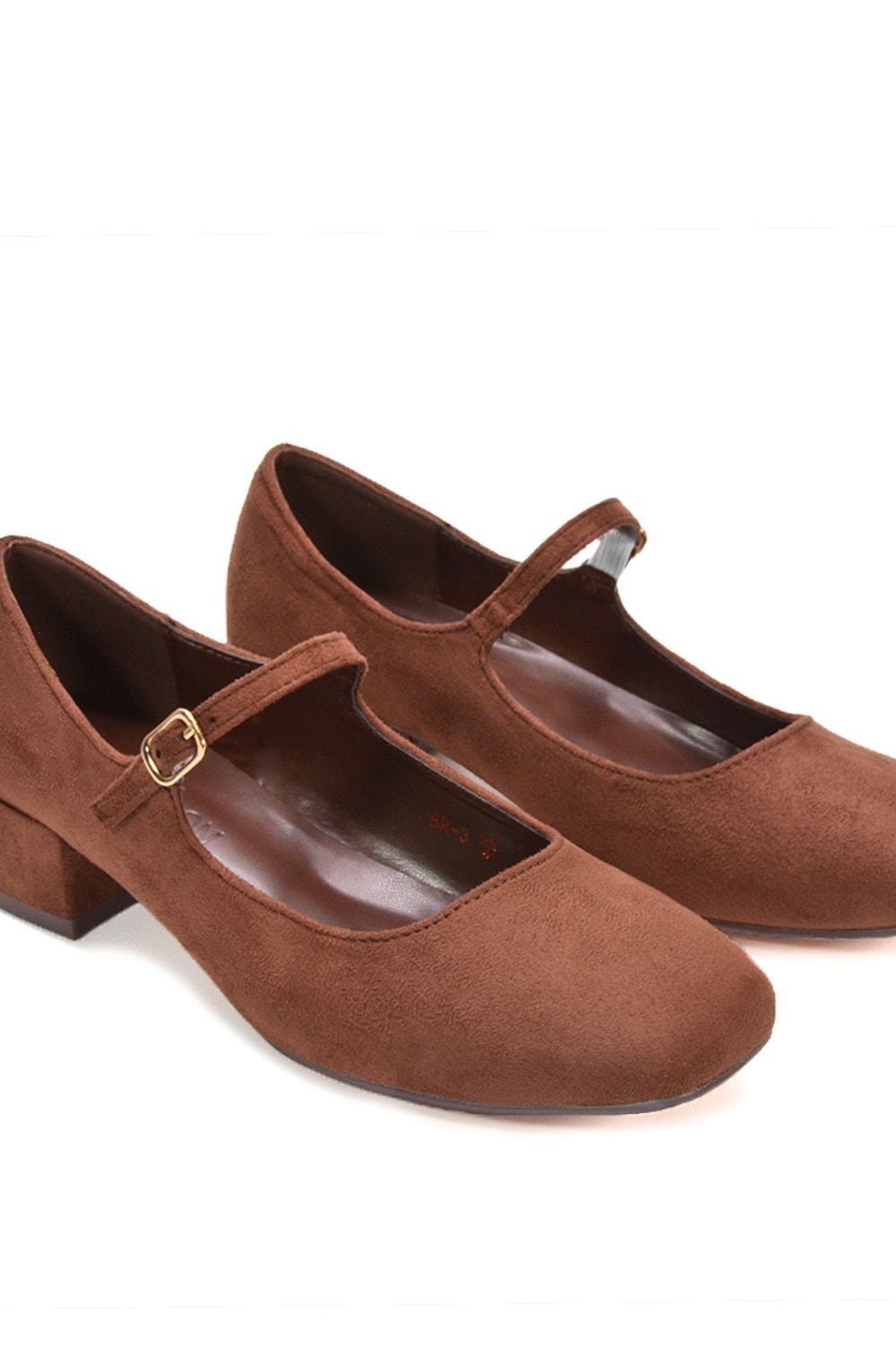 XY London 'Jenna' Mary Jane Square Toe Low Heel Buckle Strap Court Shoes image 5