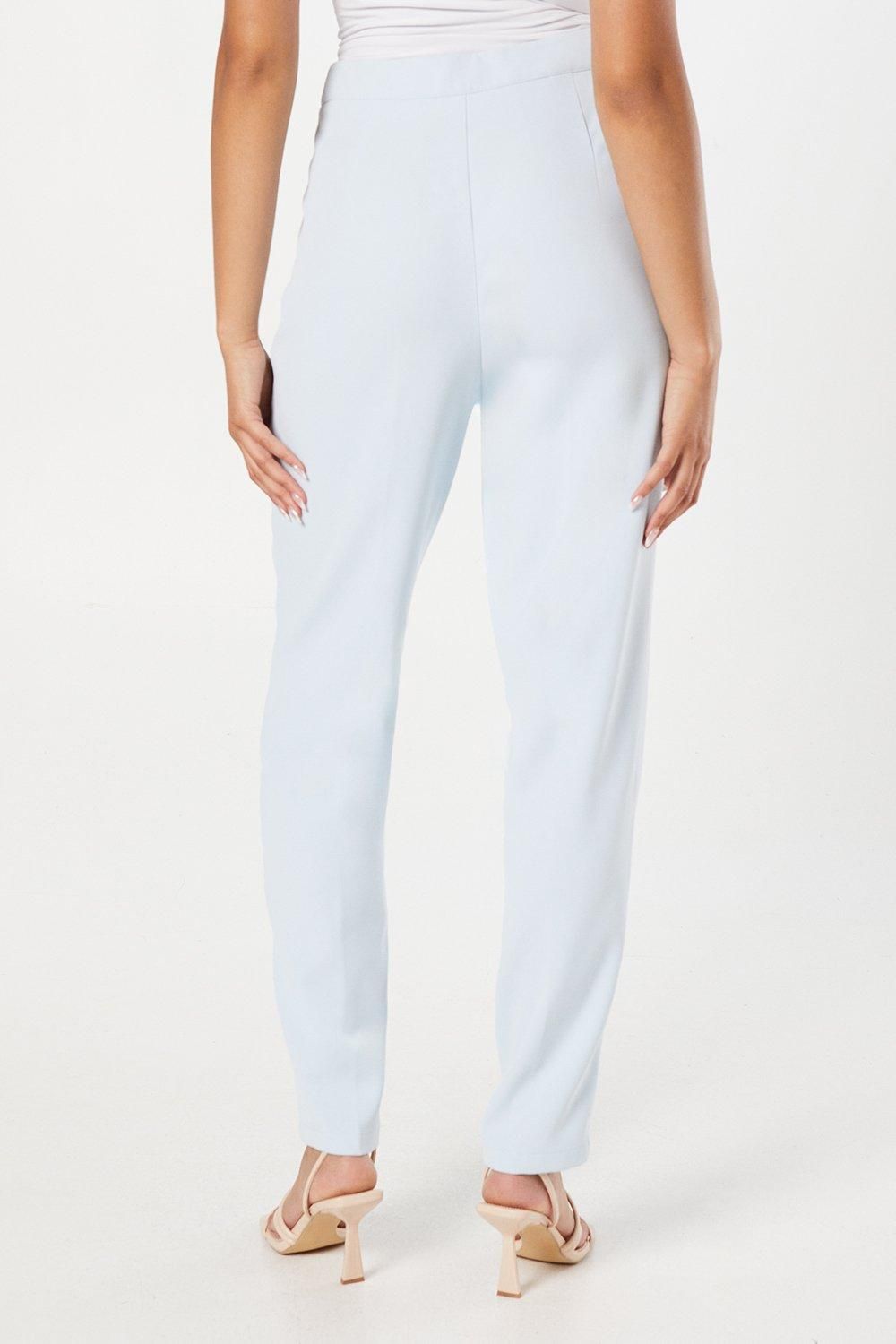 Dorothy Perkins Tall Double Button Tapered Trousers Light Blue image 3