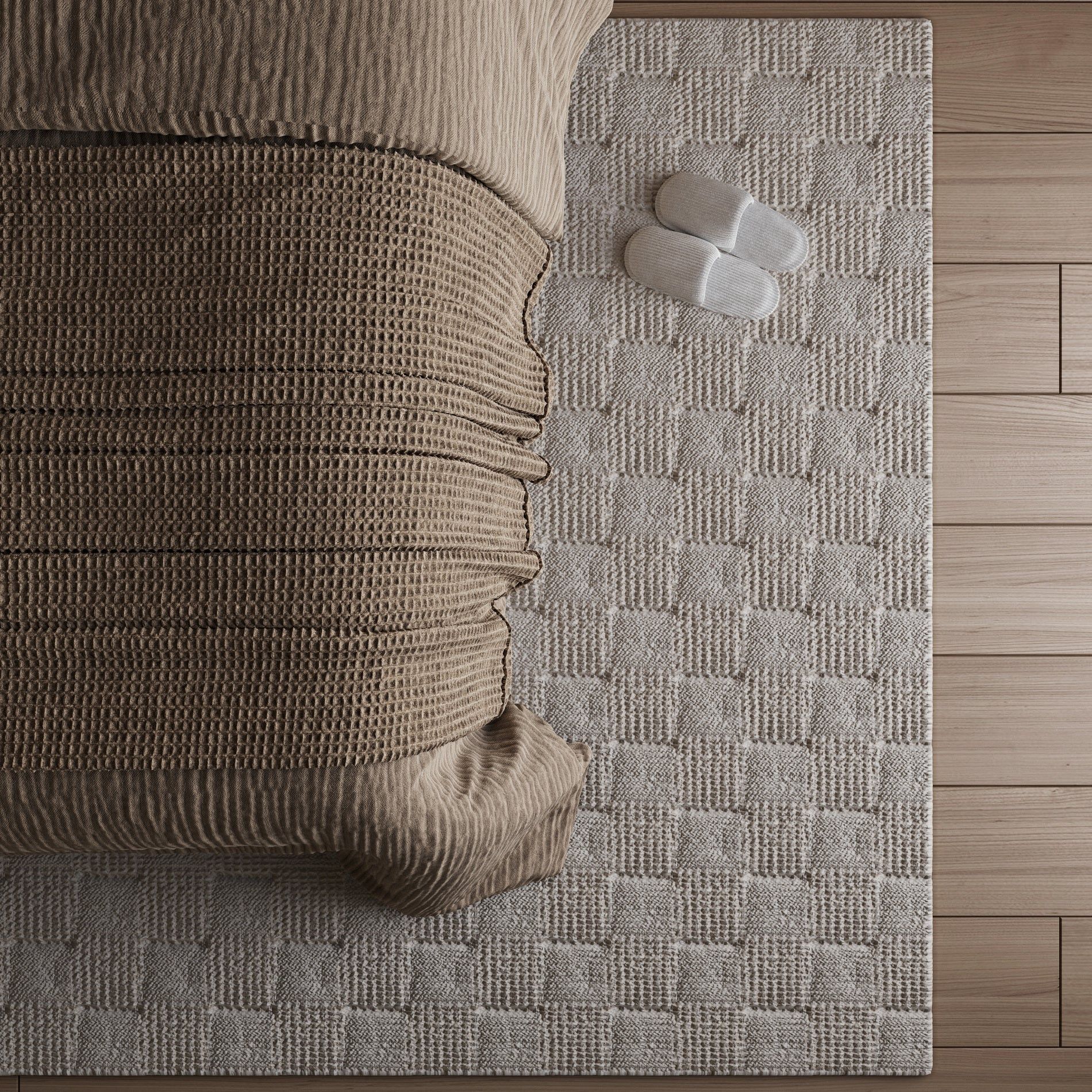 Industville Acle Hand Woven Wool Rug  -  Ivory image 3