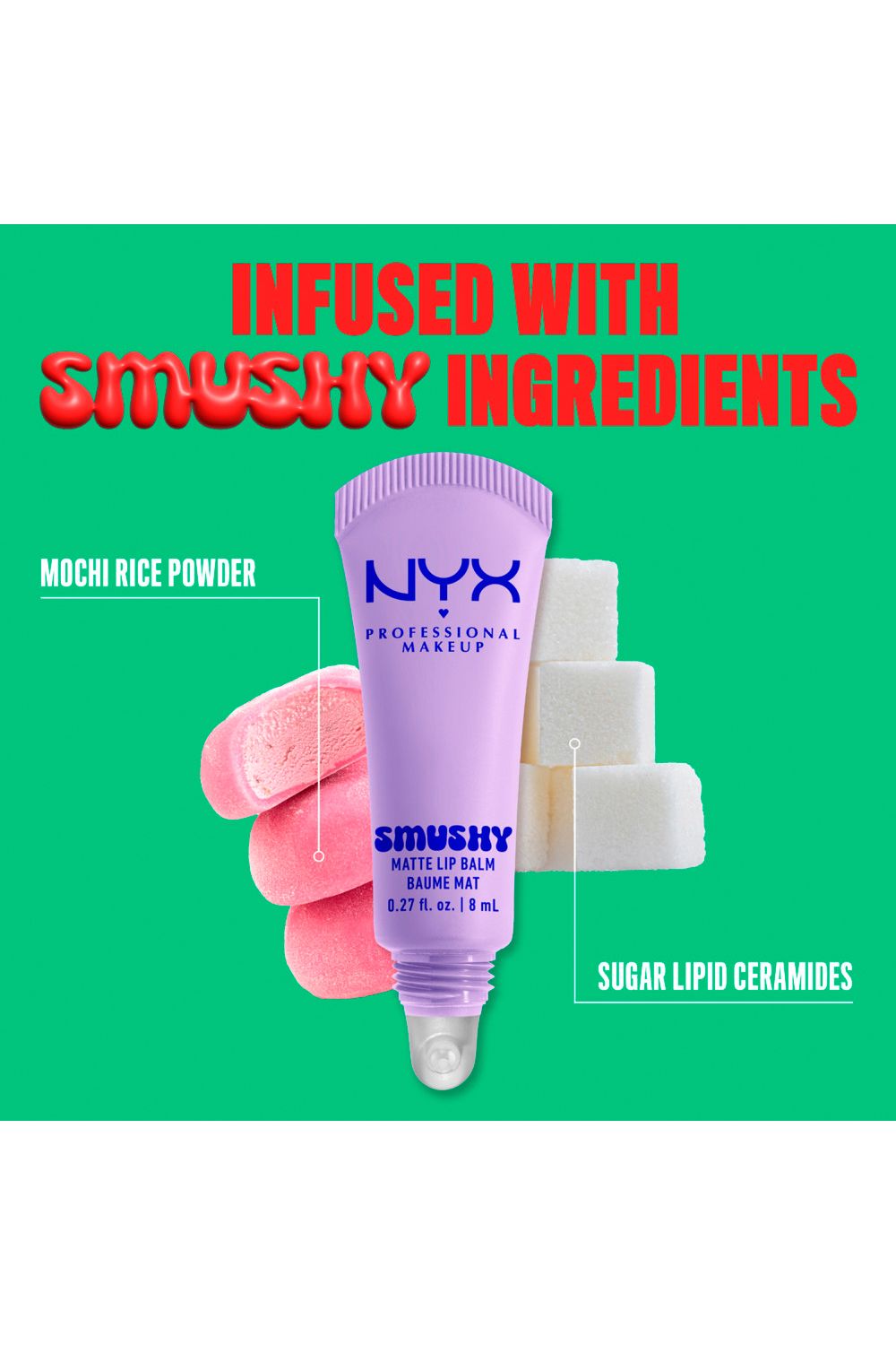 NYX Professional Makeup Smushy Matte Lip Balm 8ml Sugar Smush image 10