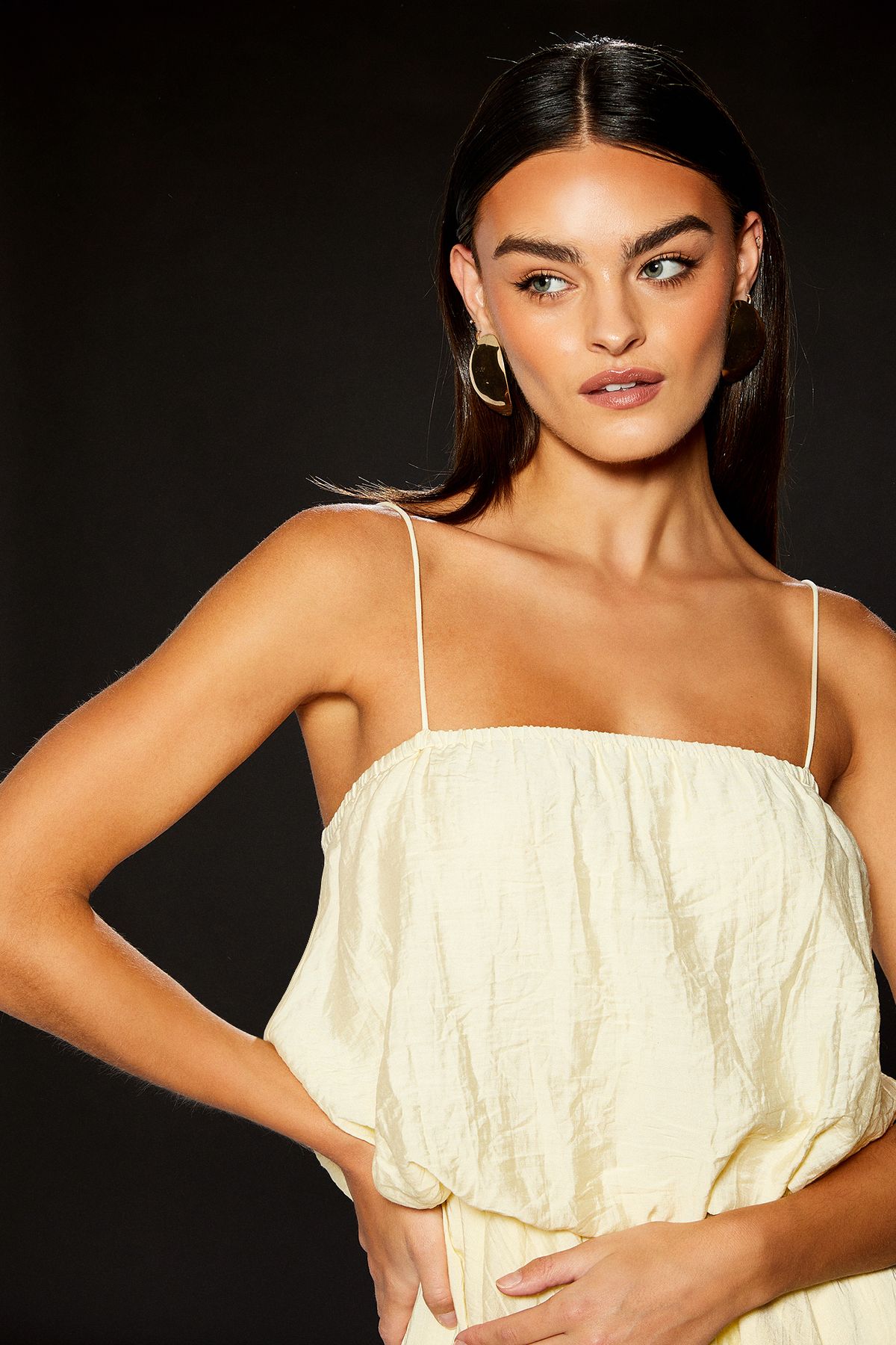 RUNWAY 1.8.1.8 Runway 1.8.1.8 Puff Ball High Low Hem Dress Lemon image 3