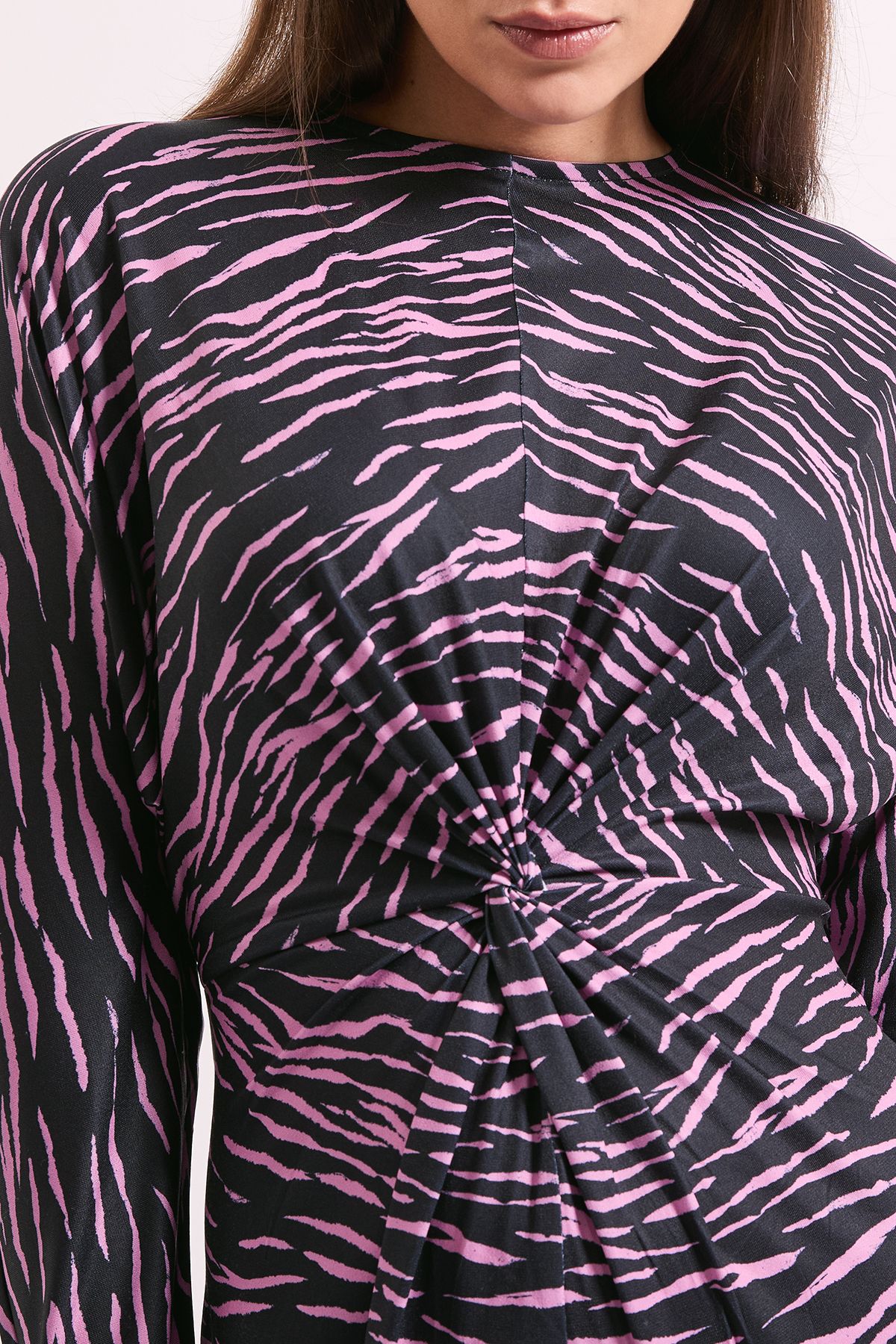 Principles Pink Printed Twist Front Jersey Midi Dress Pink image 5