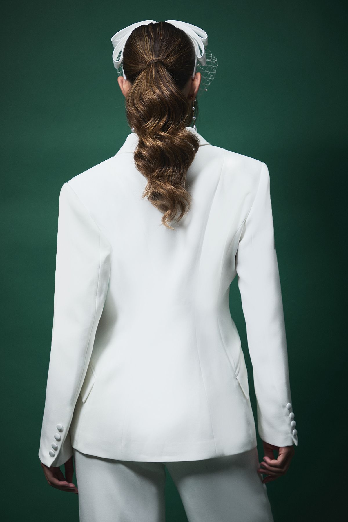 Coast Lisa Tan Bridal Double Breasted Blazer Ivory image 3