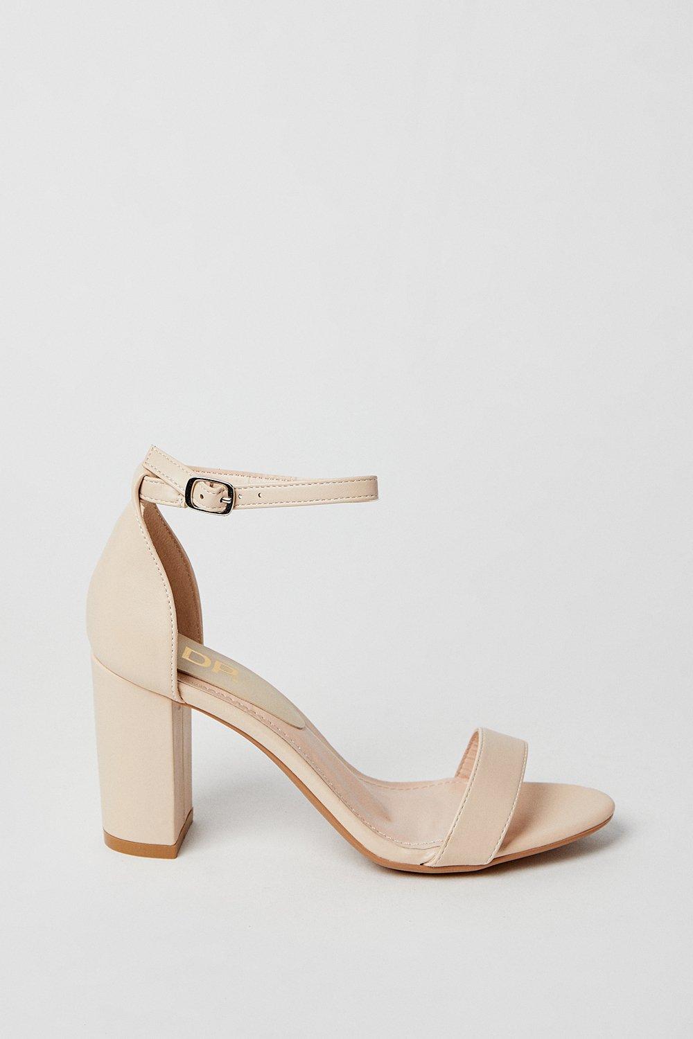 Dorothy Perkins Spark High Block Heel Sandals Nude image 2