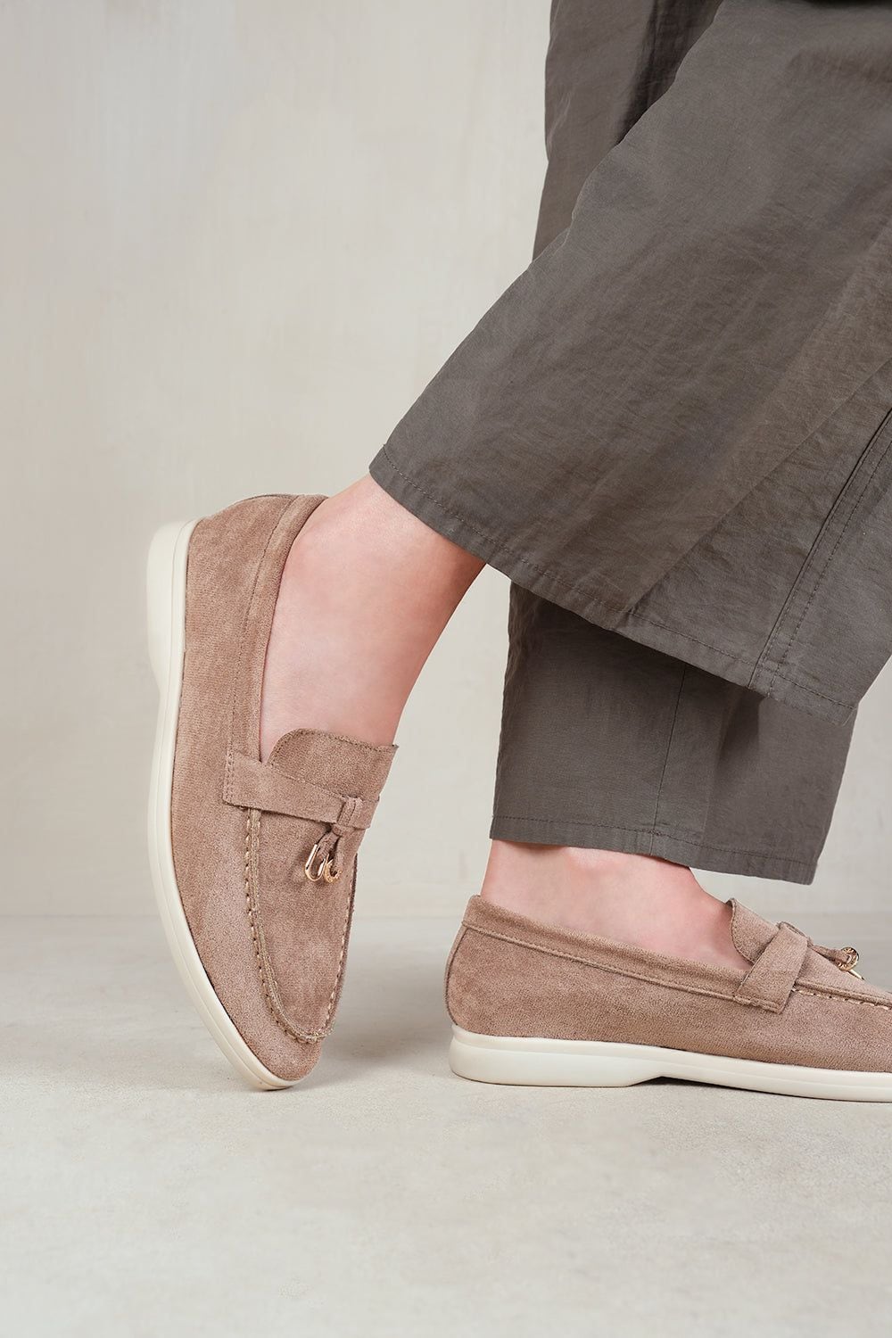 Where's That From 'Pegasus' Wide Fit Slip On Trim Loafers With Accessory Detailing image 2