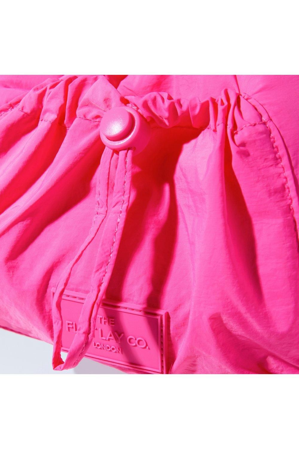 The Flat Lay Co The Flat Lay Co. Drawstring Makeup Bag in Pink Parachute Multi image 10