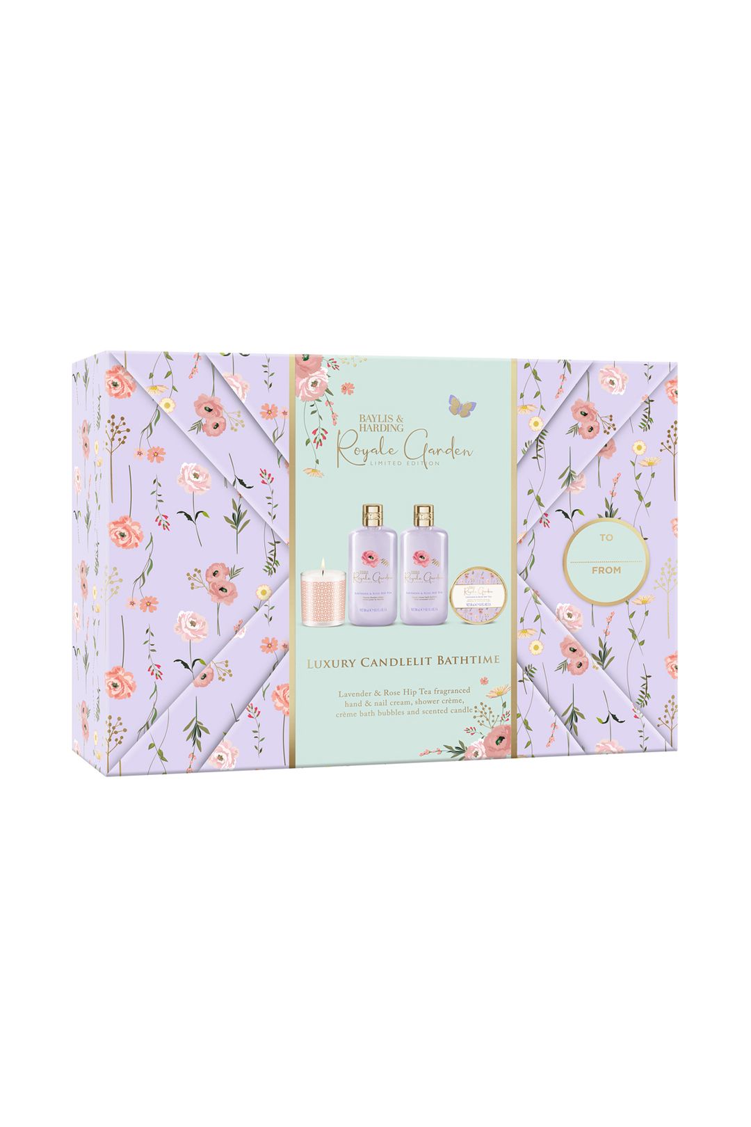 Baylis & Harding Royale Garden Gift Wrapped Candlelit Gift Set Multi image 2