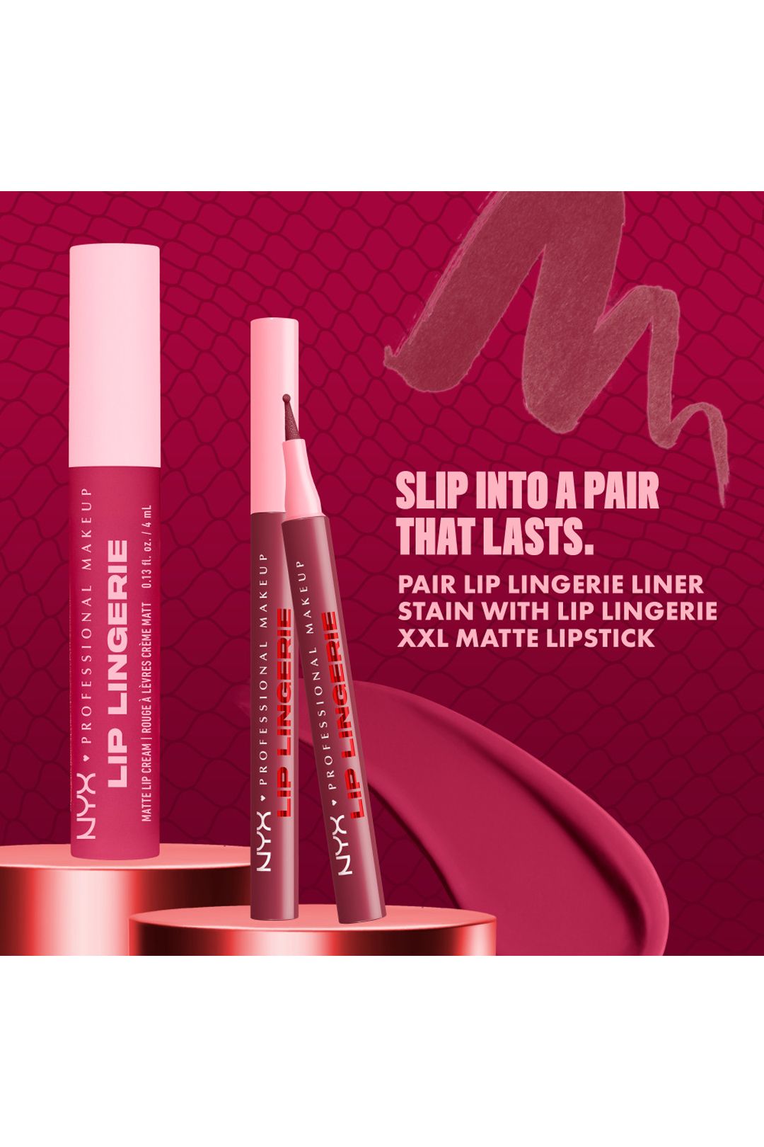 NYX Professional Makeup Lip Lingerie Lip Liner Stain 1ml Hot And Heavy image 8