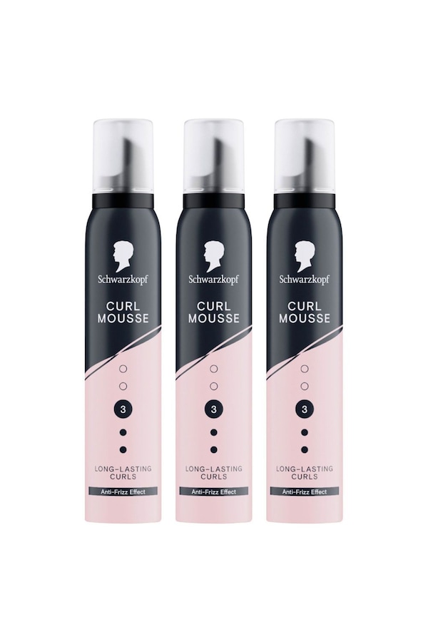 Schwarzkopf 'Mousse' Curl HL3 200ml Strong Hold Foam for Curly Hair, 3 Pack
