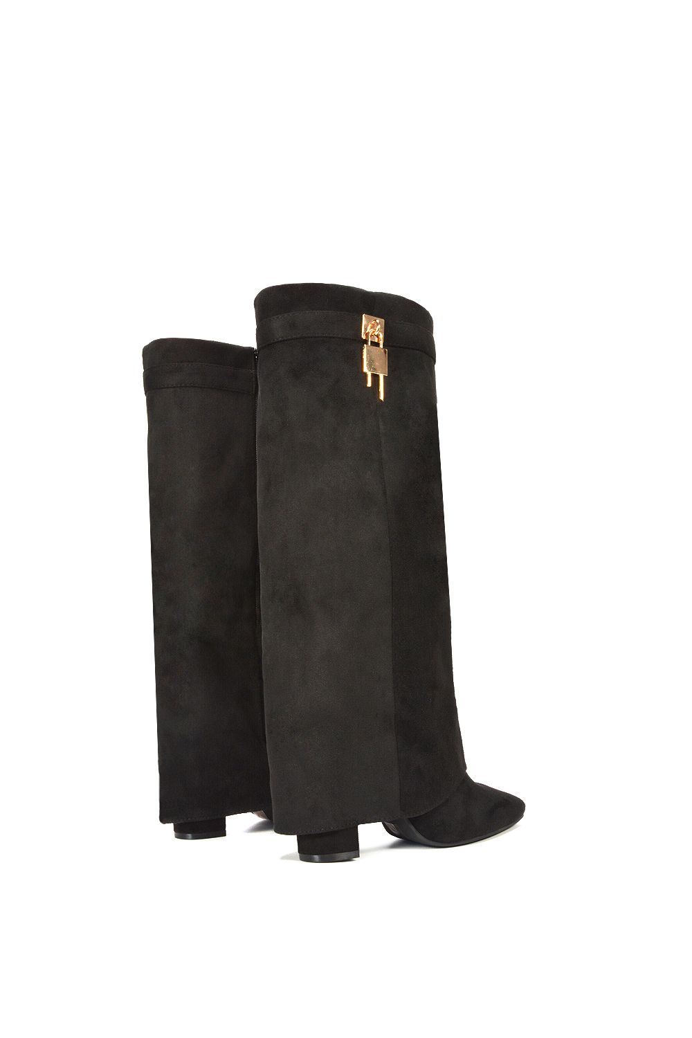 XY London 'Holly' Knee High Fold Over Pointed Toe High Heel Boots image 3