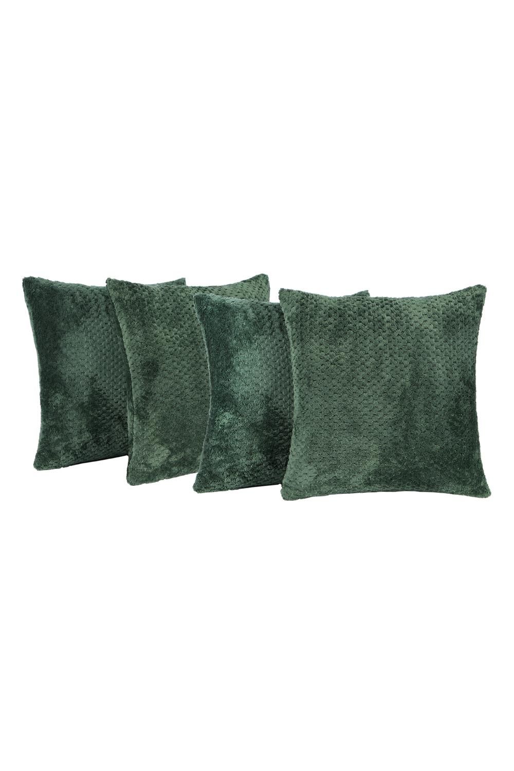 OHS 4 Pack of Waffle Fleece Square Cushion Covers