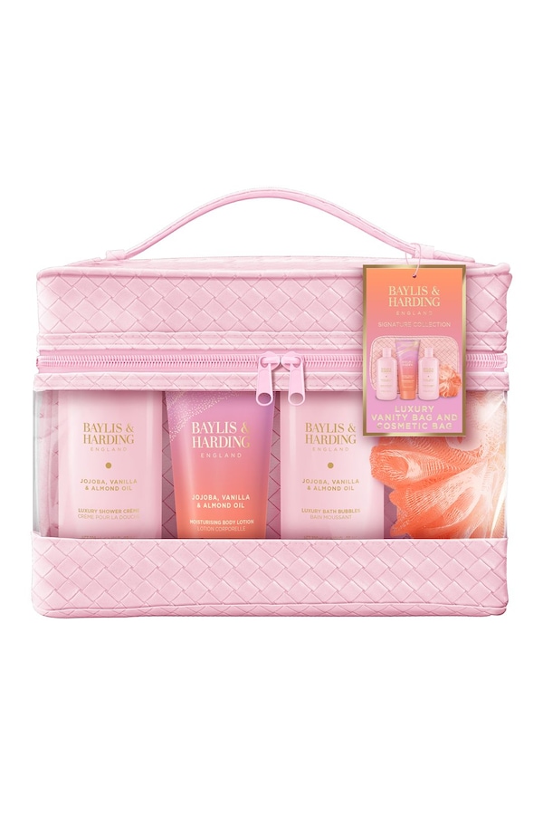 Baylis & Harding Jojoba, Vanilla & Almond Oil Luxury Vanity Bag Gift Set Multi