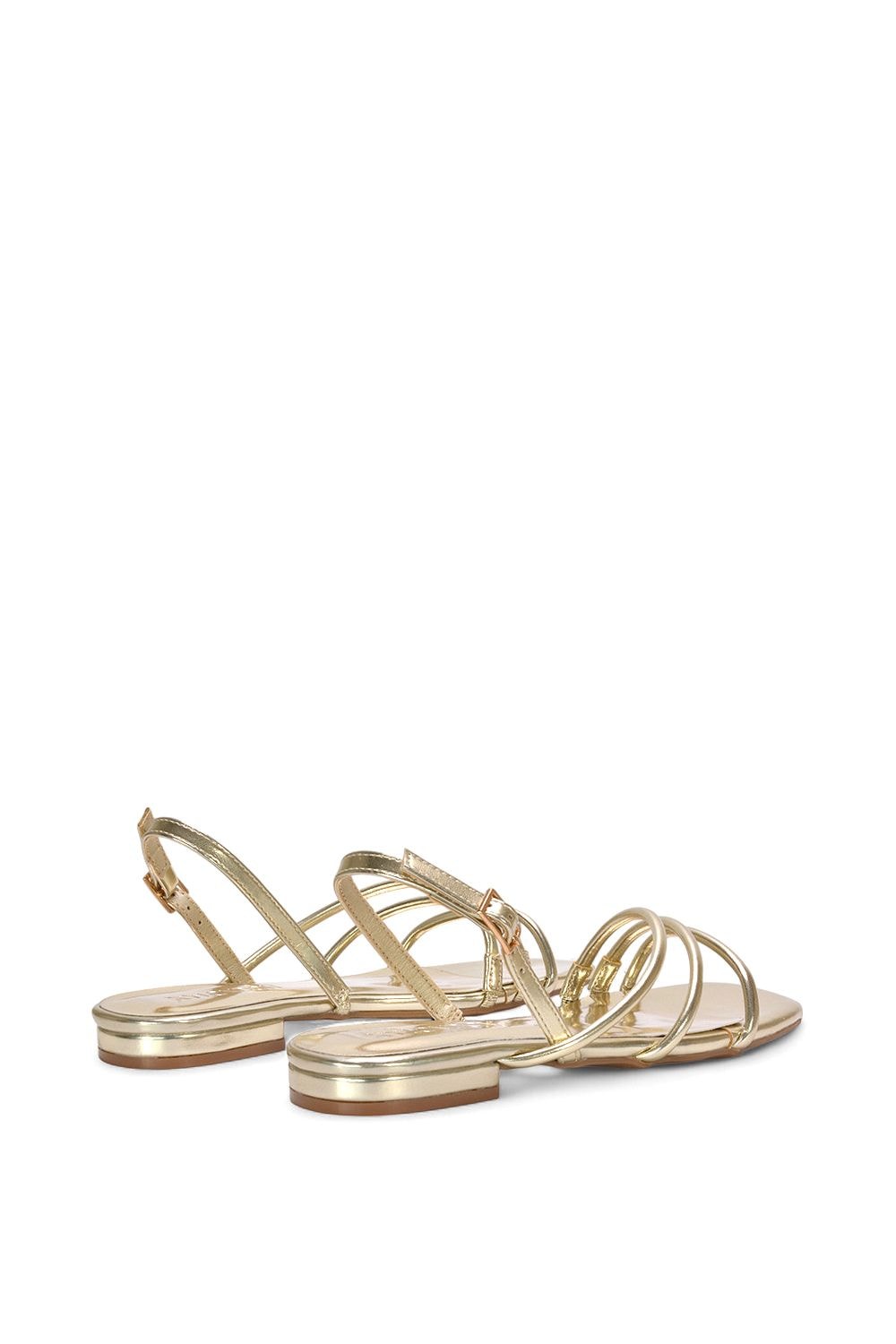 XY London 'Mary' Square Toe Strappy Slingback Flat Sandals image 3