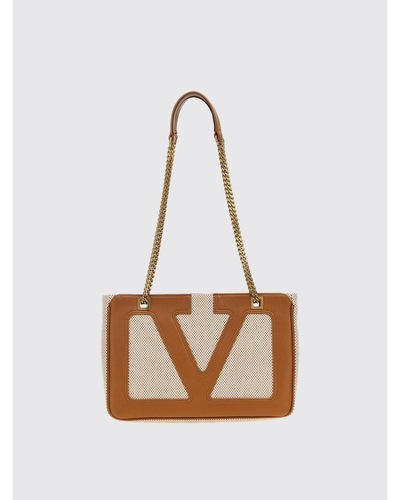 Valentino Chain Shoulder Bag Wo - Natural Tote Bags